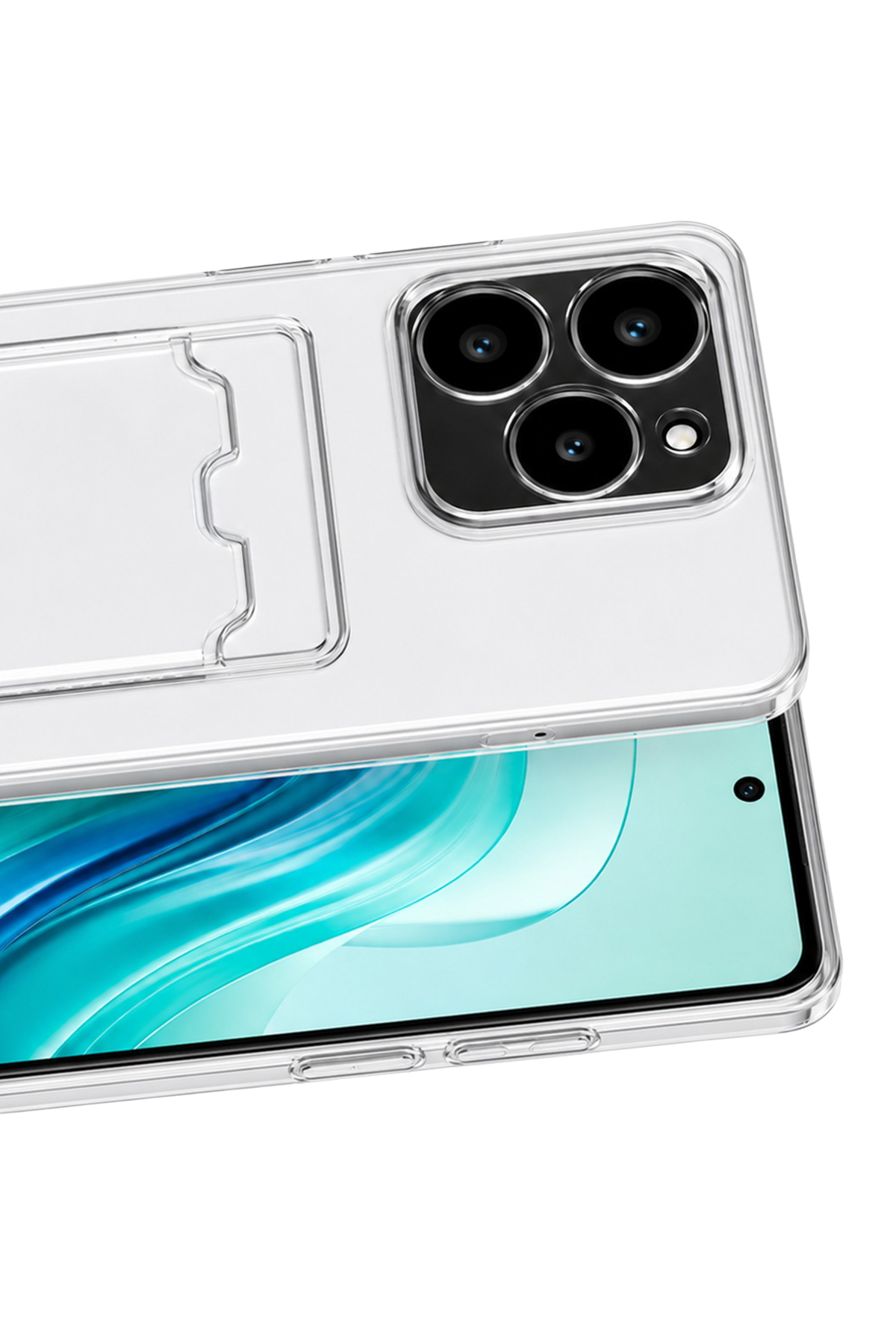 Newface Realme C61 Kılıf Kart Şeffaf Silikon - Şeffaf — görsel 3