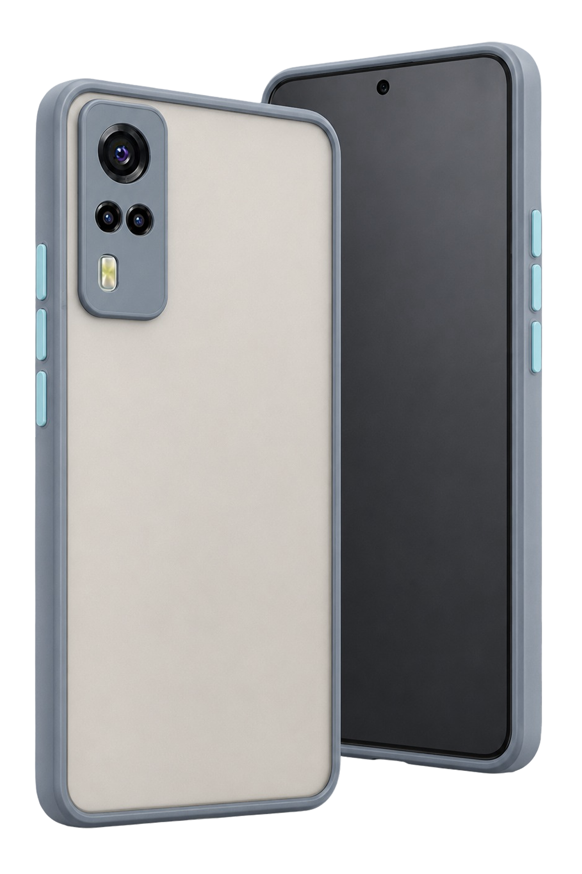 Newface Vivo Y53S Kılıf Montreal Silikon Kapak - Gri