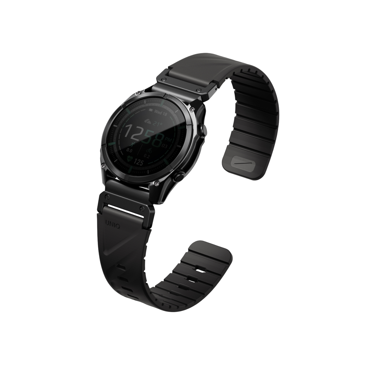 Uniq Garmin 26mm Fluo Manyetik Kordon - Siyah