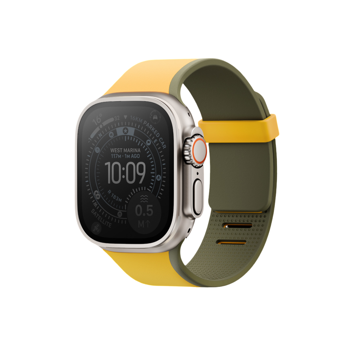 Uniq Apple Watch Ultra 49mm Revix IV Reversible Manyetik Kordon - Sarı-Yeşil