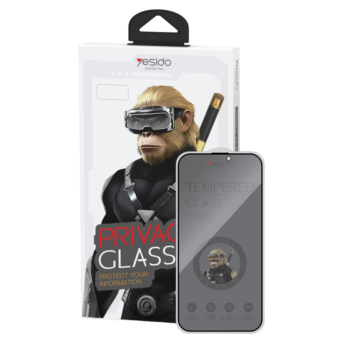 Yesido Apple iPhone 13 Pro Max TG27 Hayalet Cam Ekran Koruyucu - Siyah