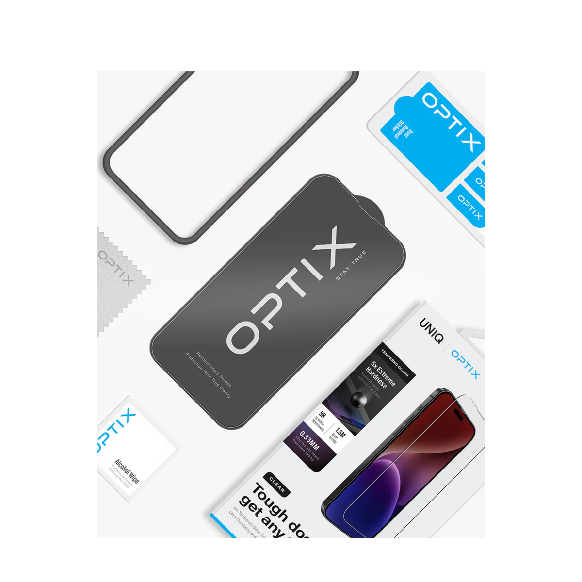 Uniq Apple iPhone 15 Pro Max Optix Clear Cam Ekran Koruyucu - Şeffaf