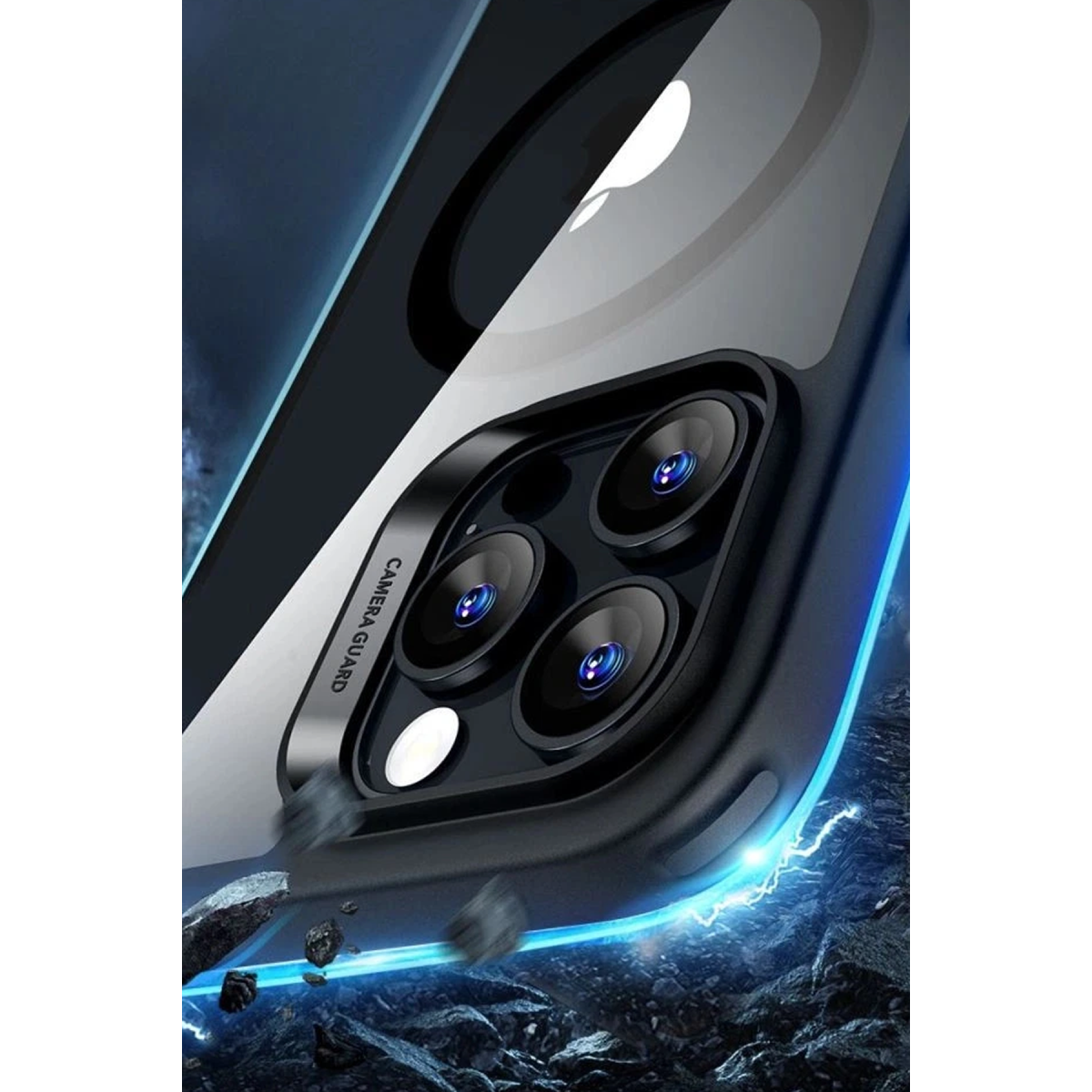ESR Apple iPhone 16 Pro Classic Hybrid Magsafe Kapak + Cam Hediyeli Set - Siyah