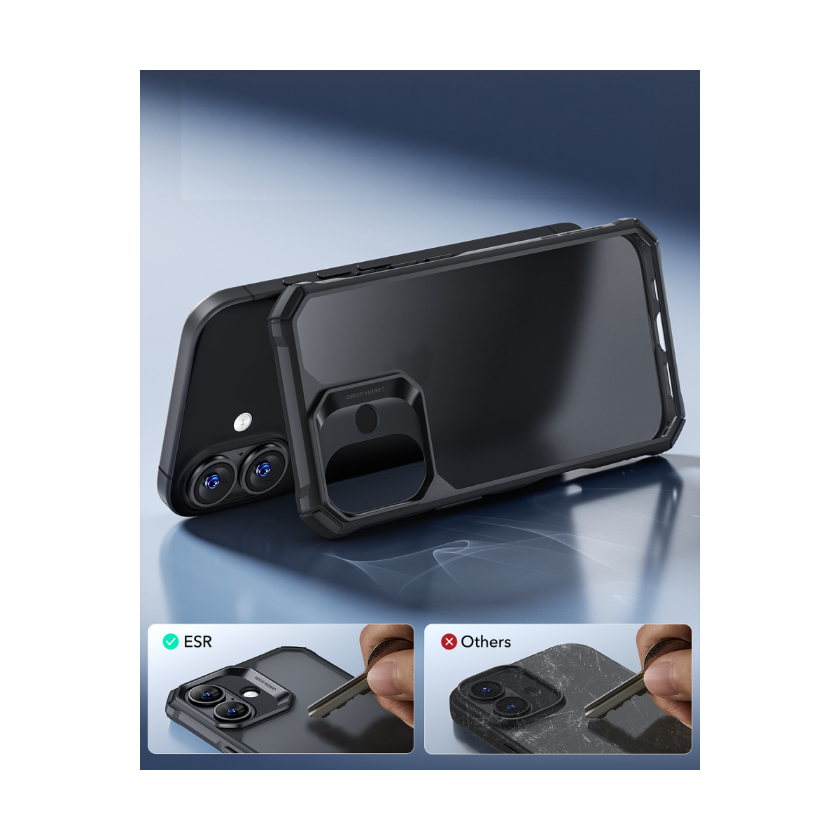 ESR Apple iPhone 16 Air Armor Kapak - Buzlu Siyah