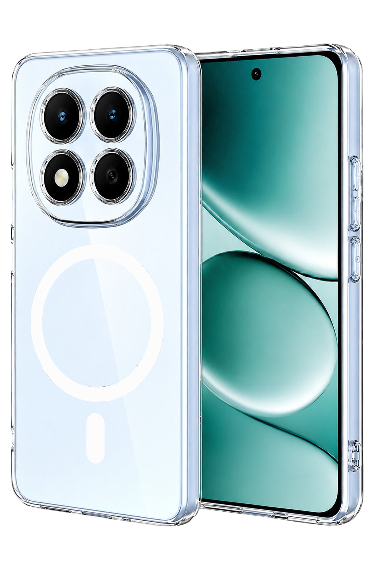 Newface Xiaomi Redmi Note 15 Pro 4G Combo Sert Şeffaf Magsafe Kapak - Şeffaf