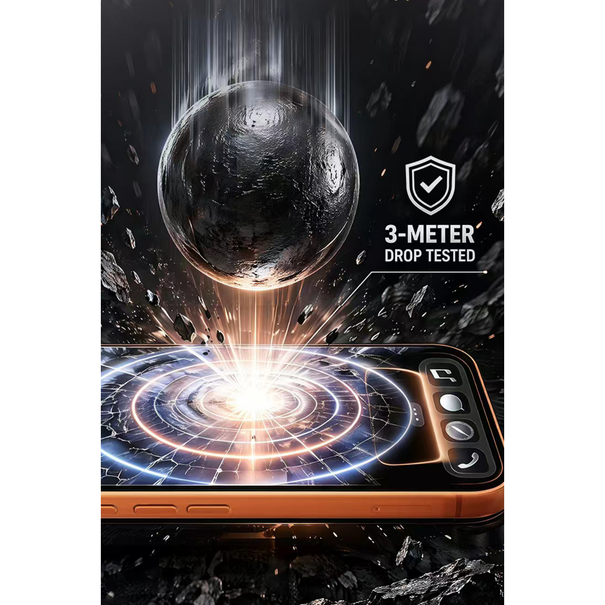 URR Apple iPhone 17 Sapphire Plus Cam Ekran Koruyucu - Şeffaf