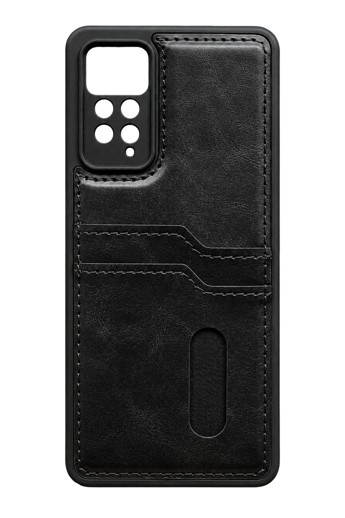 Newface Xiaomi Redmi Note 12 Pro 4G Kılıf Sara Kartvizitli Deri Kılıf - Siyah
