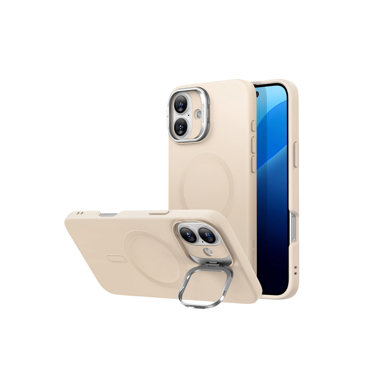 ESR Apple iPhone 16 Plus Cloud Soft Magsafe Standlı Kapak - Bej
