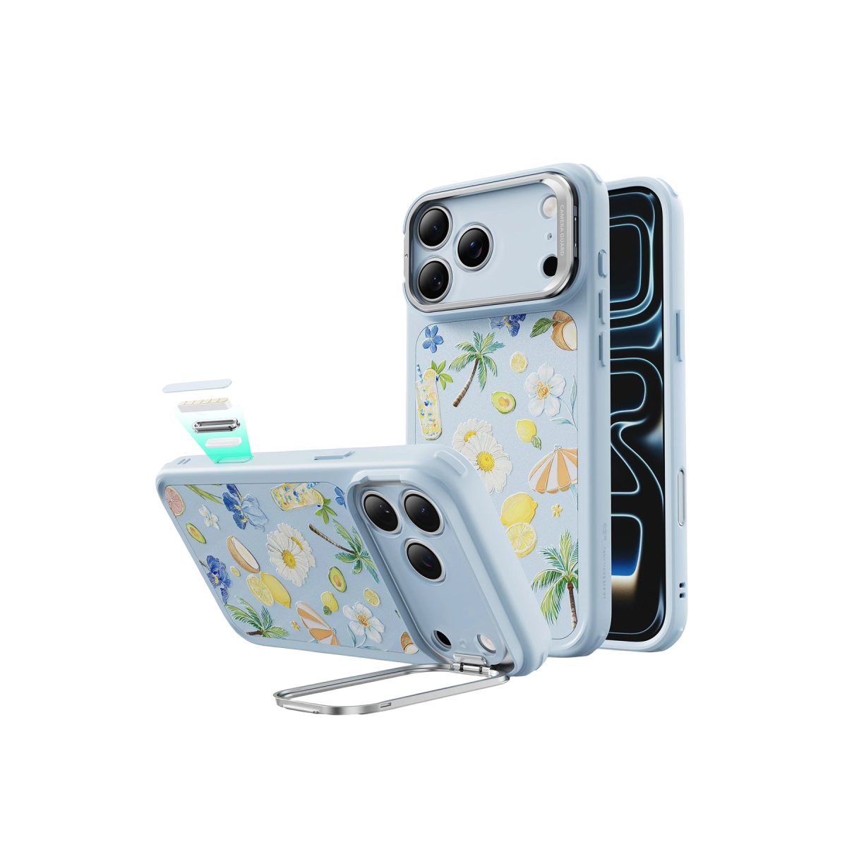 ESR Apple iPhone 17 Pro Classic Hybrid Magsafe Standlı Kapak - Tropical Paradise