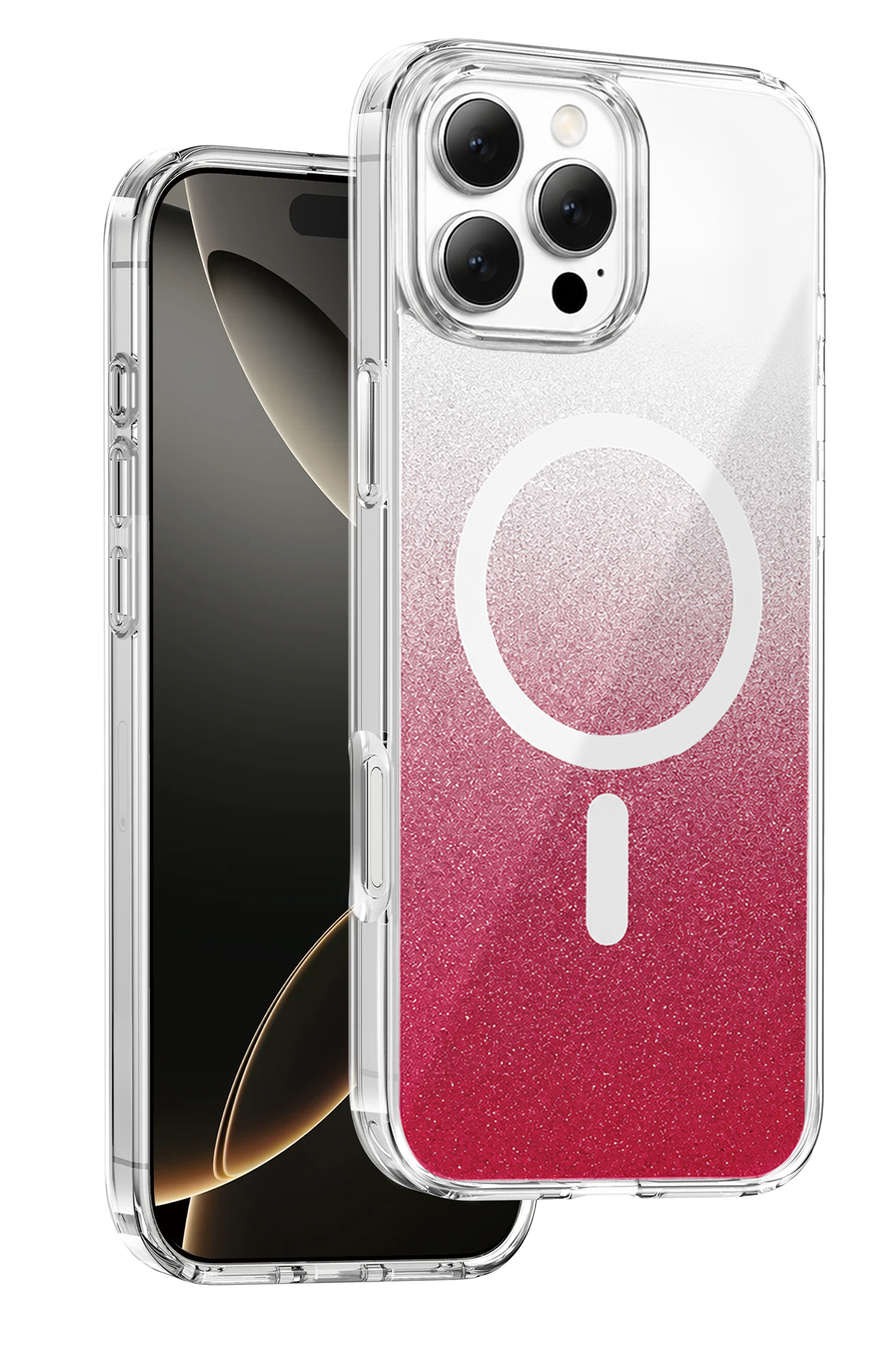 Onegif Apple iPhone 16 Pro Max Sora Simli Magsafe Kapak - Kırmızı