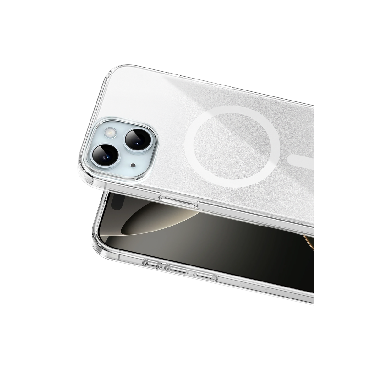 Onegif Apple iPhone 15 Sora Simli Magsafe Kapak - Beyaz