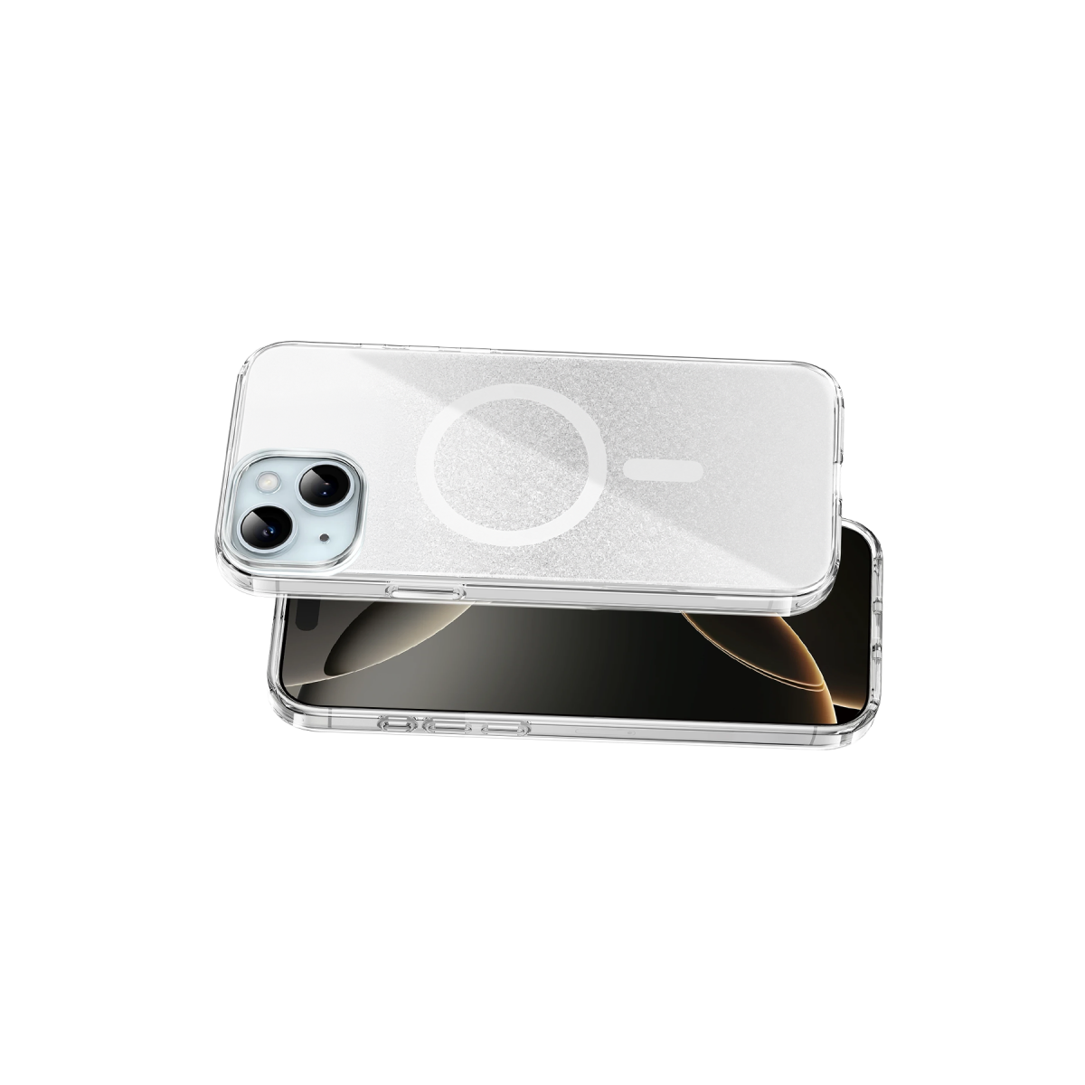 Onegif Apple iPhone 15 Sora Simli Magsafe Kapak - Beyaz