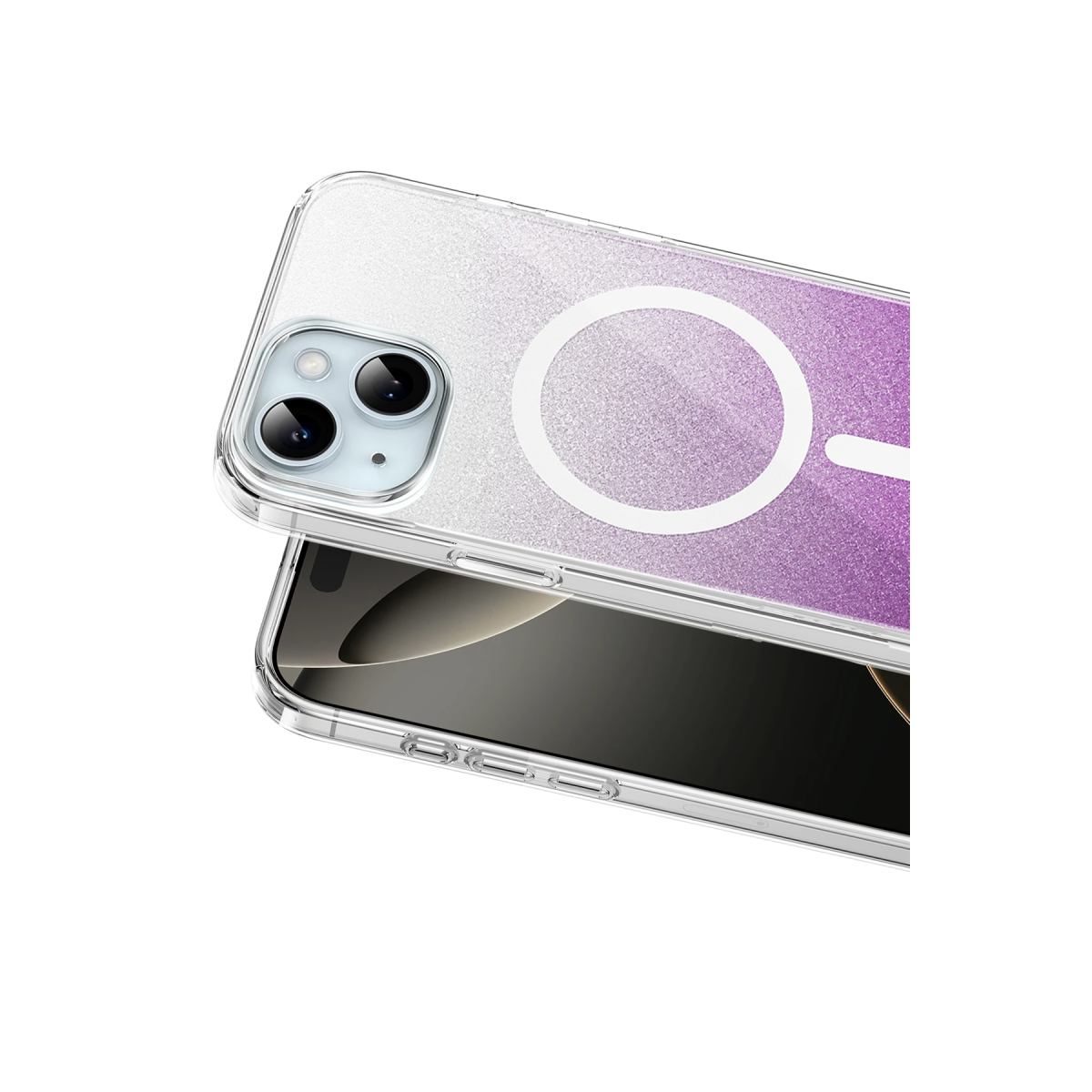 Onegif Apple iPhone 15 Sora Simli Magsafe Kapak - Mor