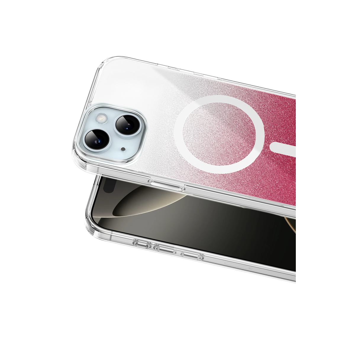 Onegif Apple iPhone 15 Sora Simli Magsafe Kapak - Kırmızı