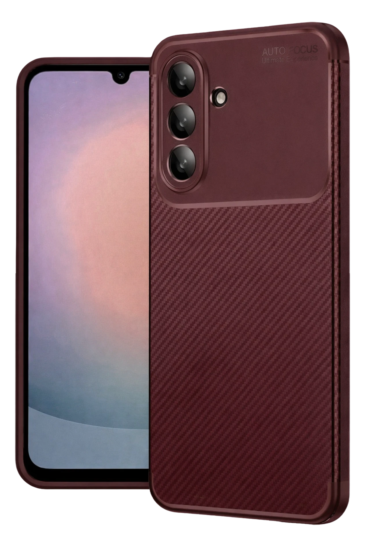 Newface Samsung Galaxy A37 5G Auto Focus Karbon Kapak - Bordo