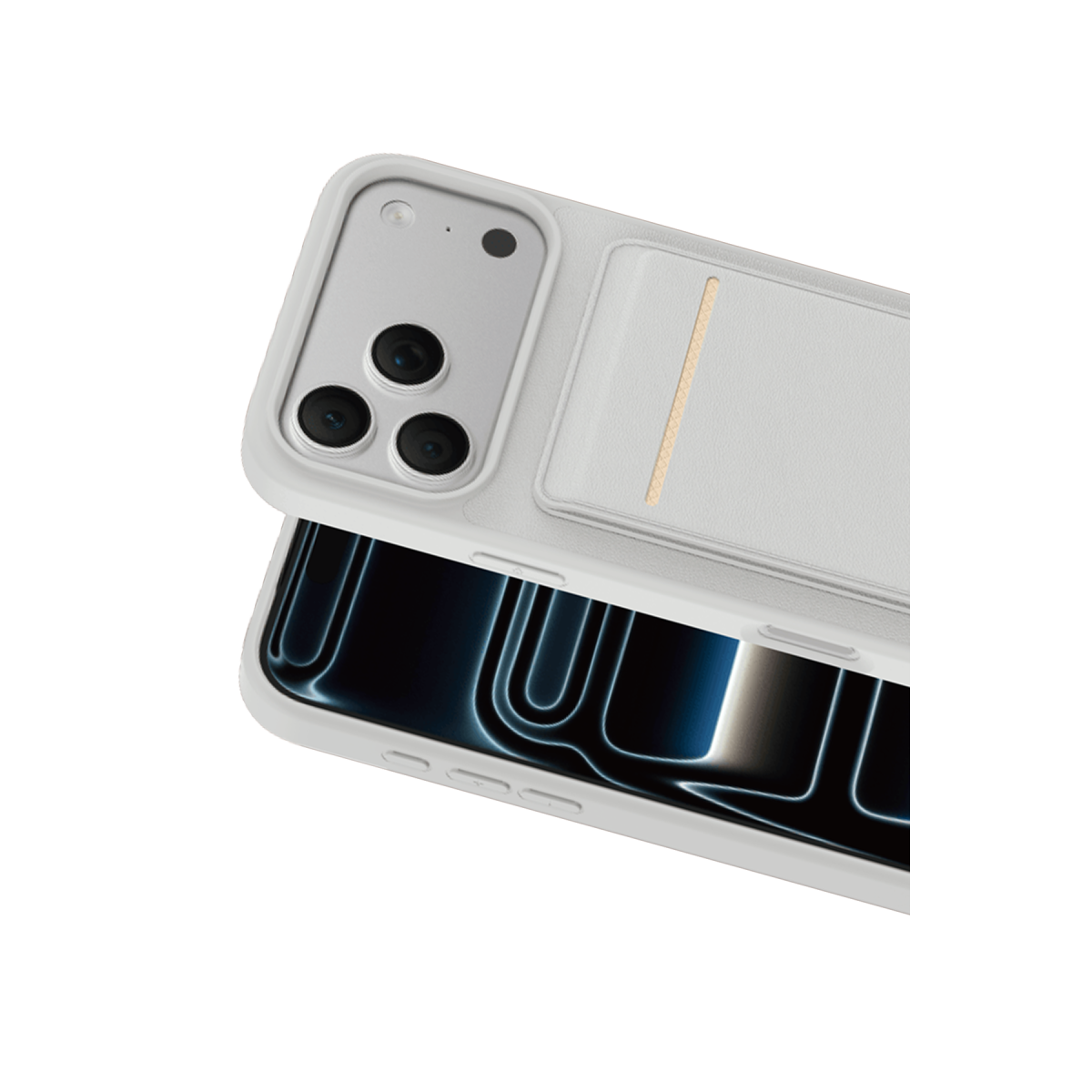 Keephone Apple iPhone 17 Pro Max Suedea Kartvizitli Standlı Kapak - Gri
