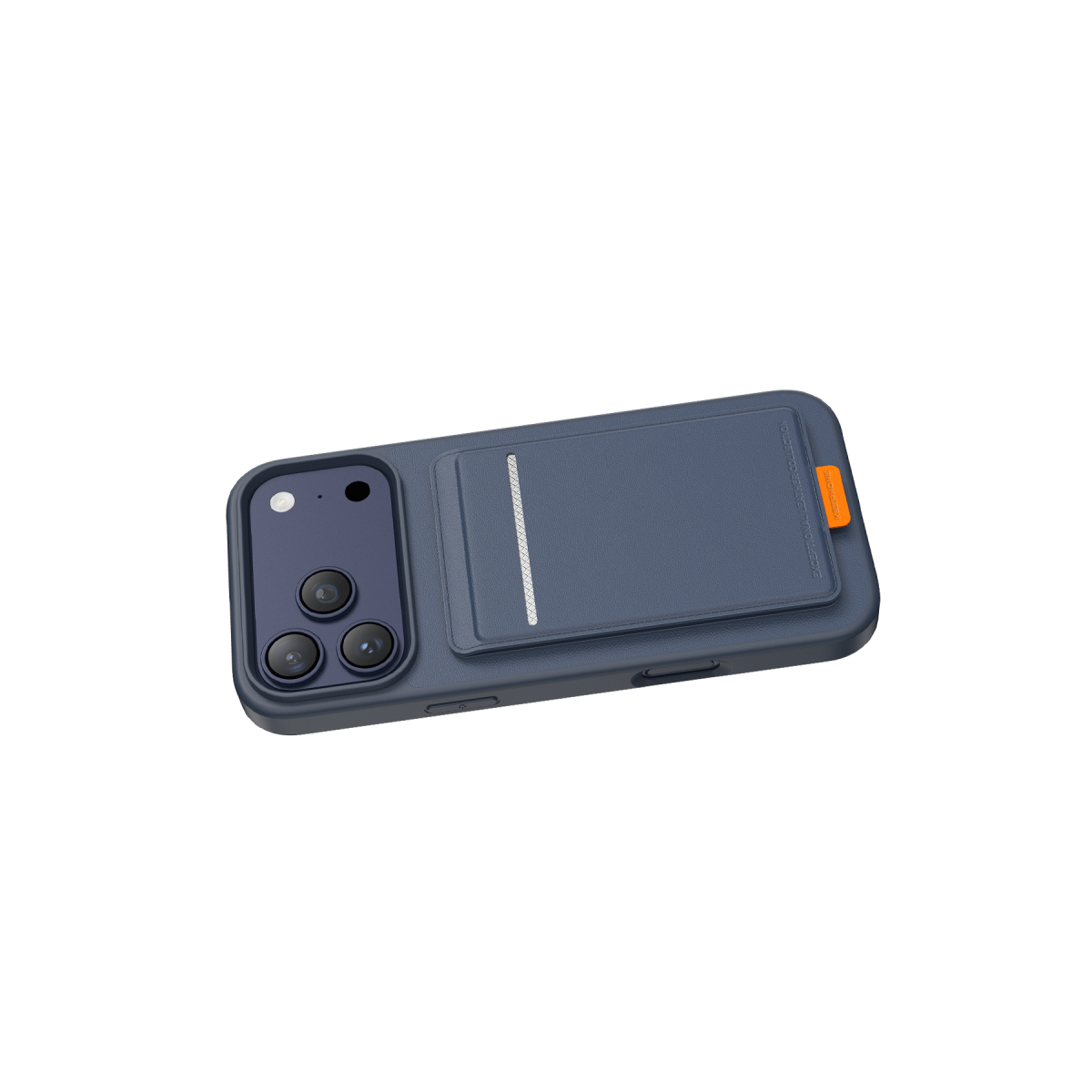 Keephone Apple iPhone 17 Pro Max Suedea Kartvizitli Standlı Kapak - Lacivert