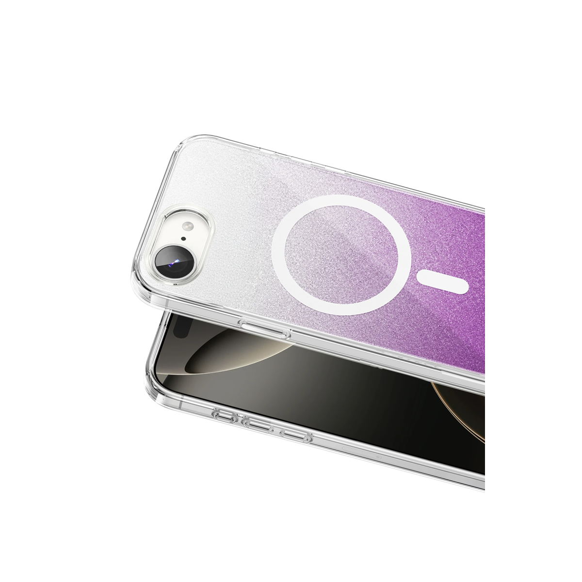 Onegif Apple iPhone 17E Sora Simli Magsafe Kapak - Mor