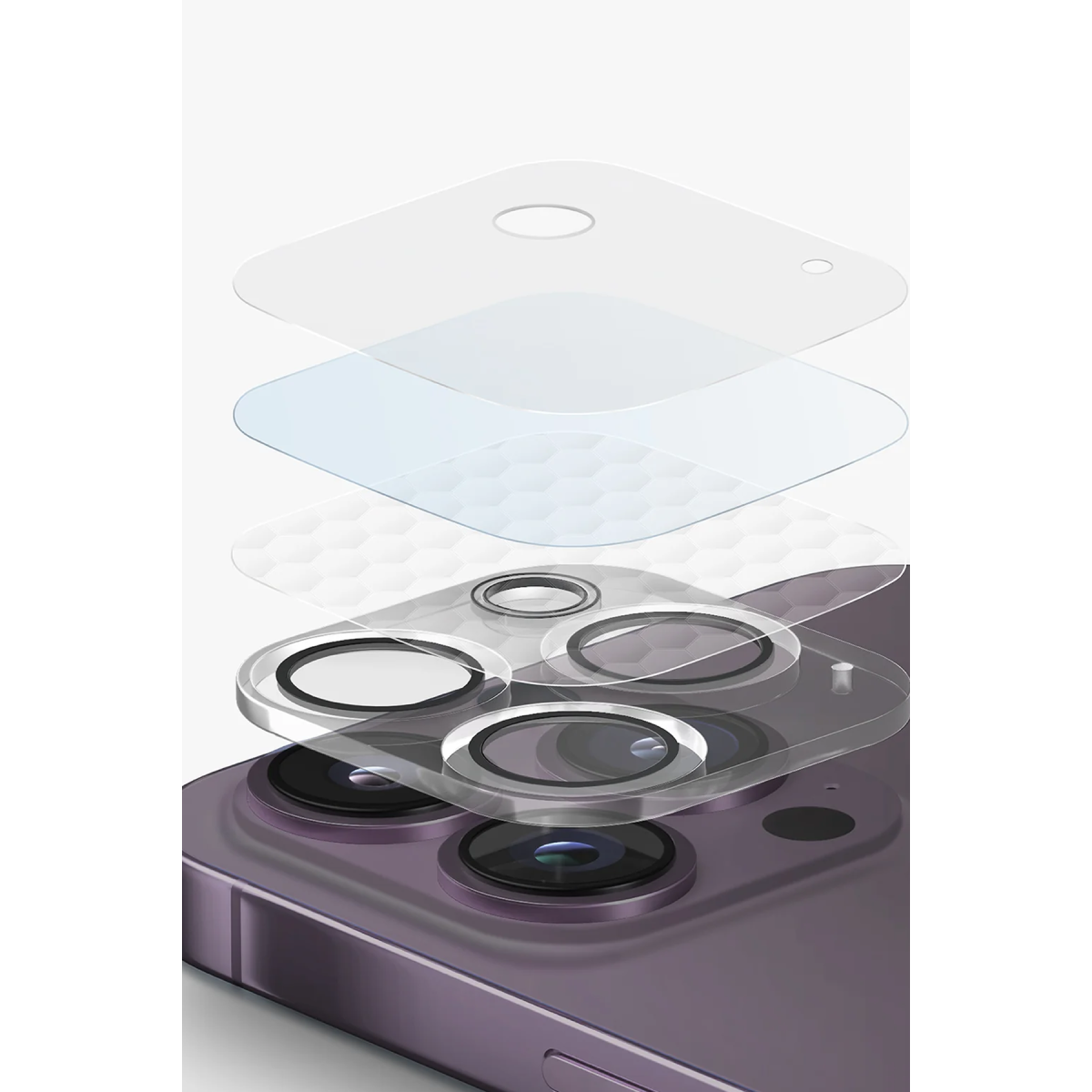 Uniq Apple iPhone 14 Pro Max Optix Kamera Lens Koruyucu - Şeffaf