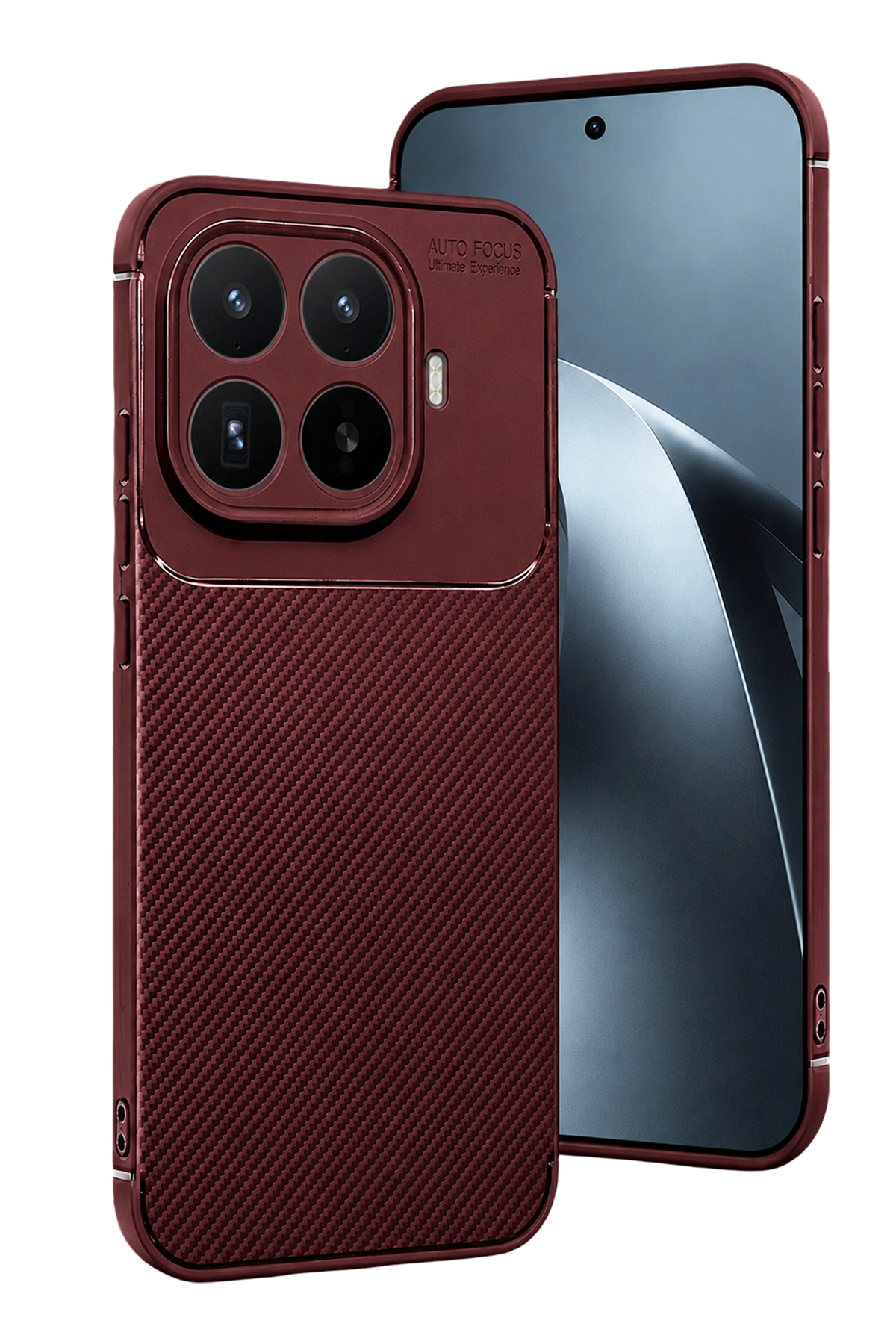 Newface Xiaomi Mi 17T Pro Auto Focus Karbon Kapak - Bordo