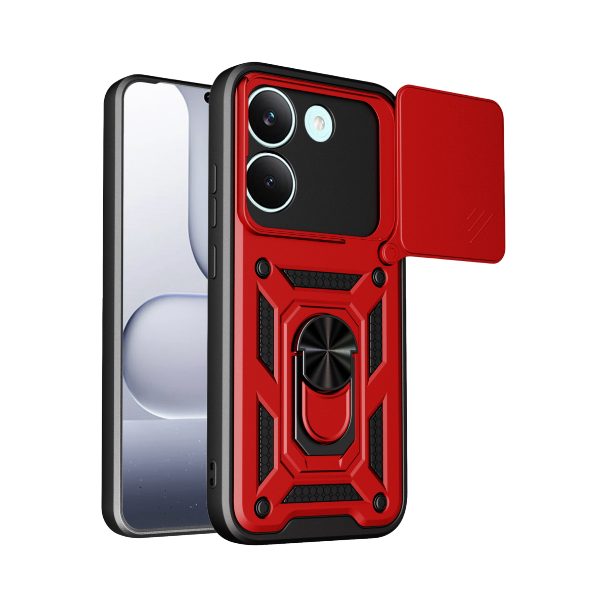 Newface Xiaomi Poco X8 Pro Pars Lens Yüzüklü Silikon - Kırmızı — görsel 7