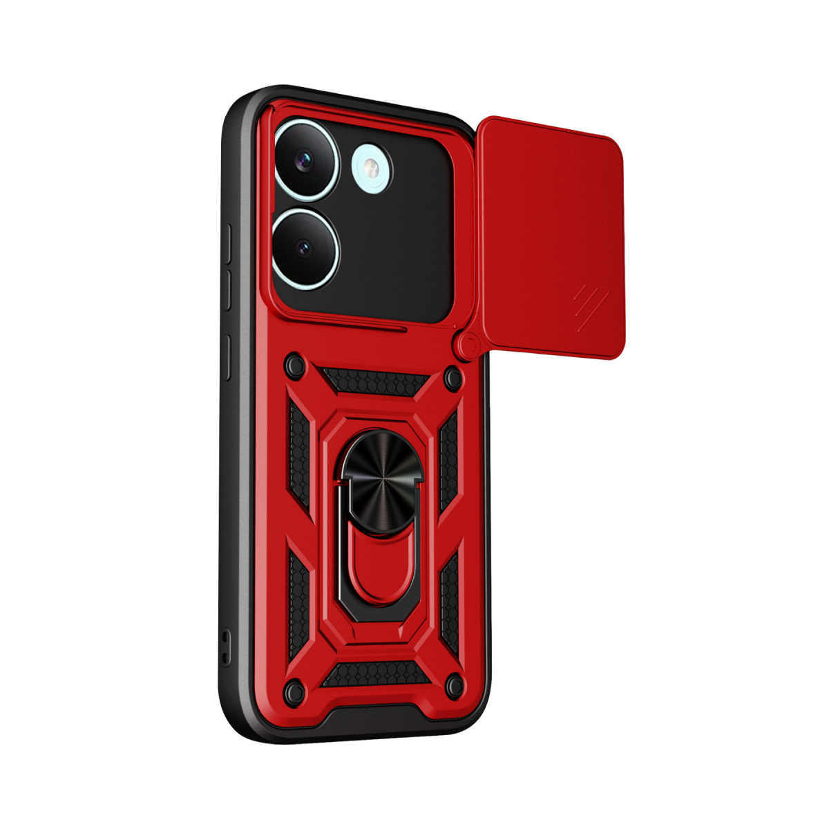 Newface Xiaomi Poco X8 Pro Pars Lens Yüzüklü Silikon - Kırmızı — görsel 5