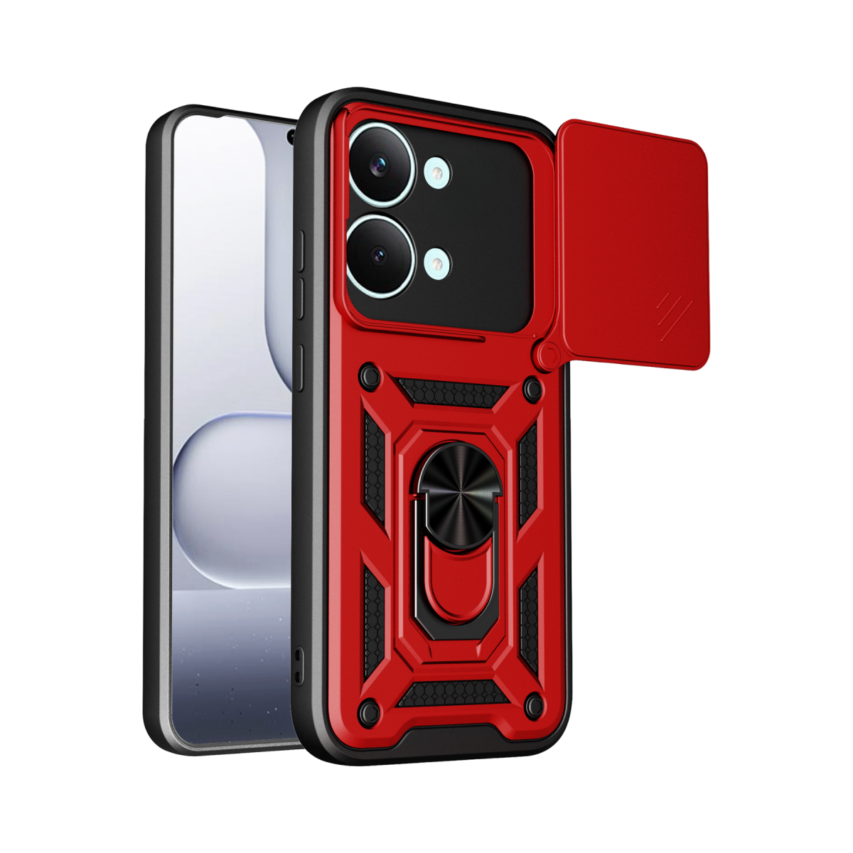 Newface Xiaomi Poco X8 Pro Max Pars Lens Yüzüklü Silikon - Kırmızı — görsel 7