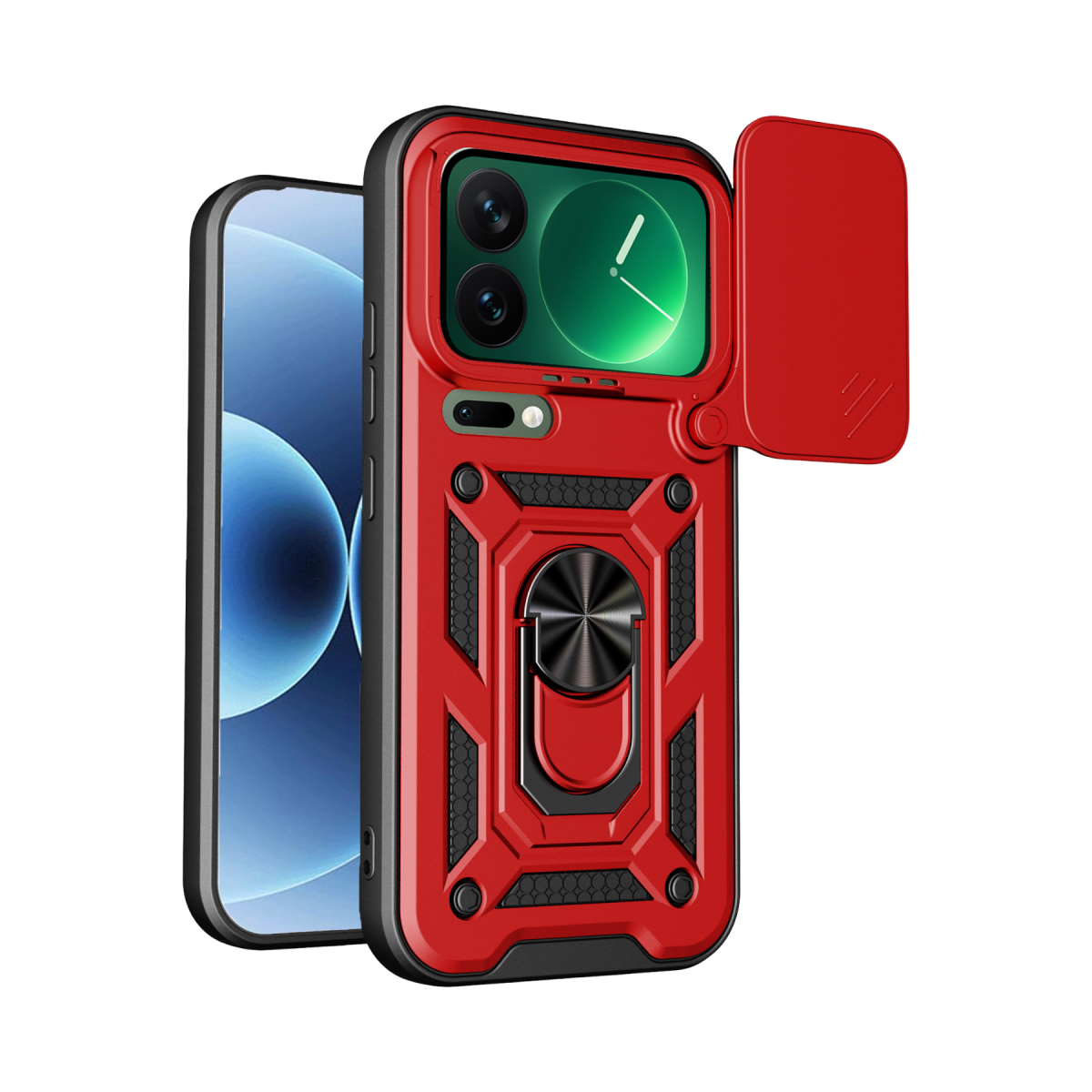 Newface Xiaomi Mi 17 Pro Pars Lens Yüzüklü Silikon - Kırmızı — görsel 7
