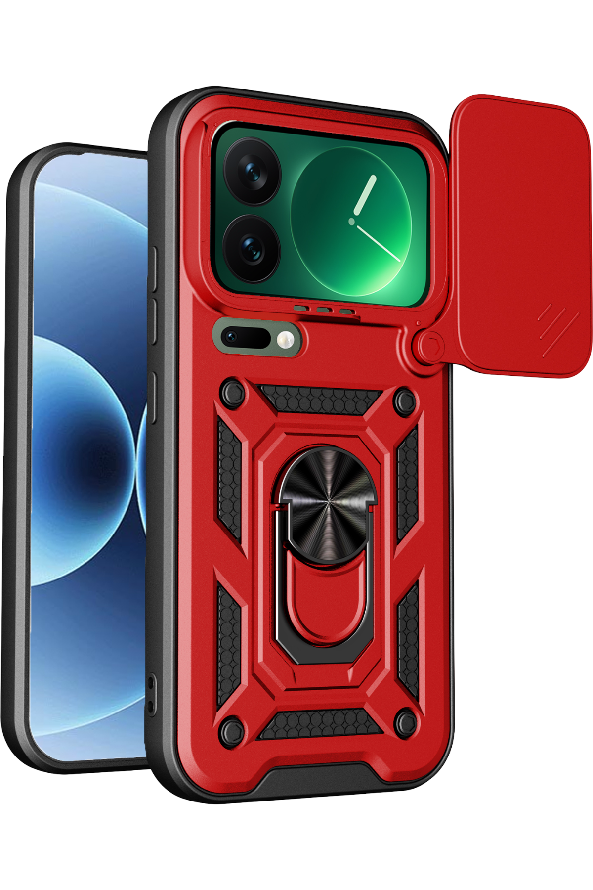 Newface Xiaomi Mi 17 Pro Max Pars Lens Yüzüklü Silikon - Kırmızı