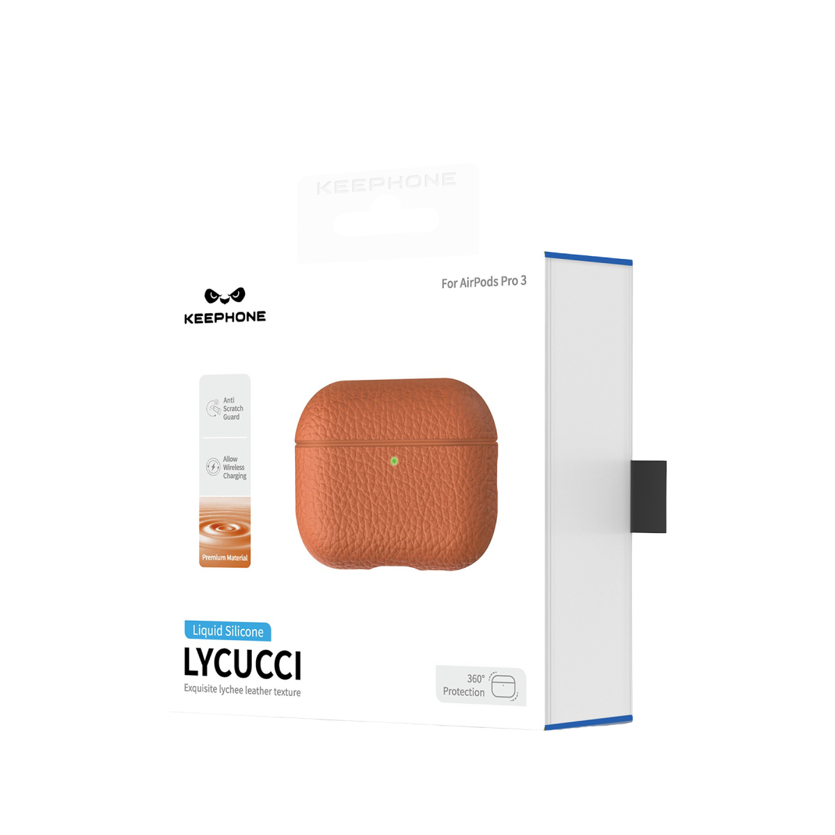 Keephone Apple Airpods Pro 3 (3.nesil) Lycucci Kılıf - Turuncu