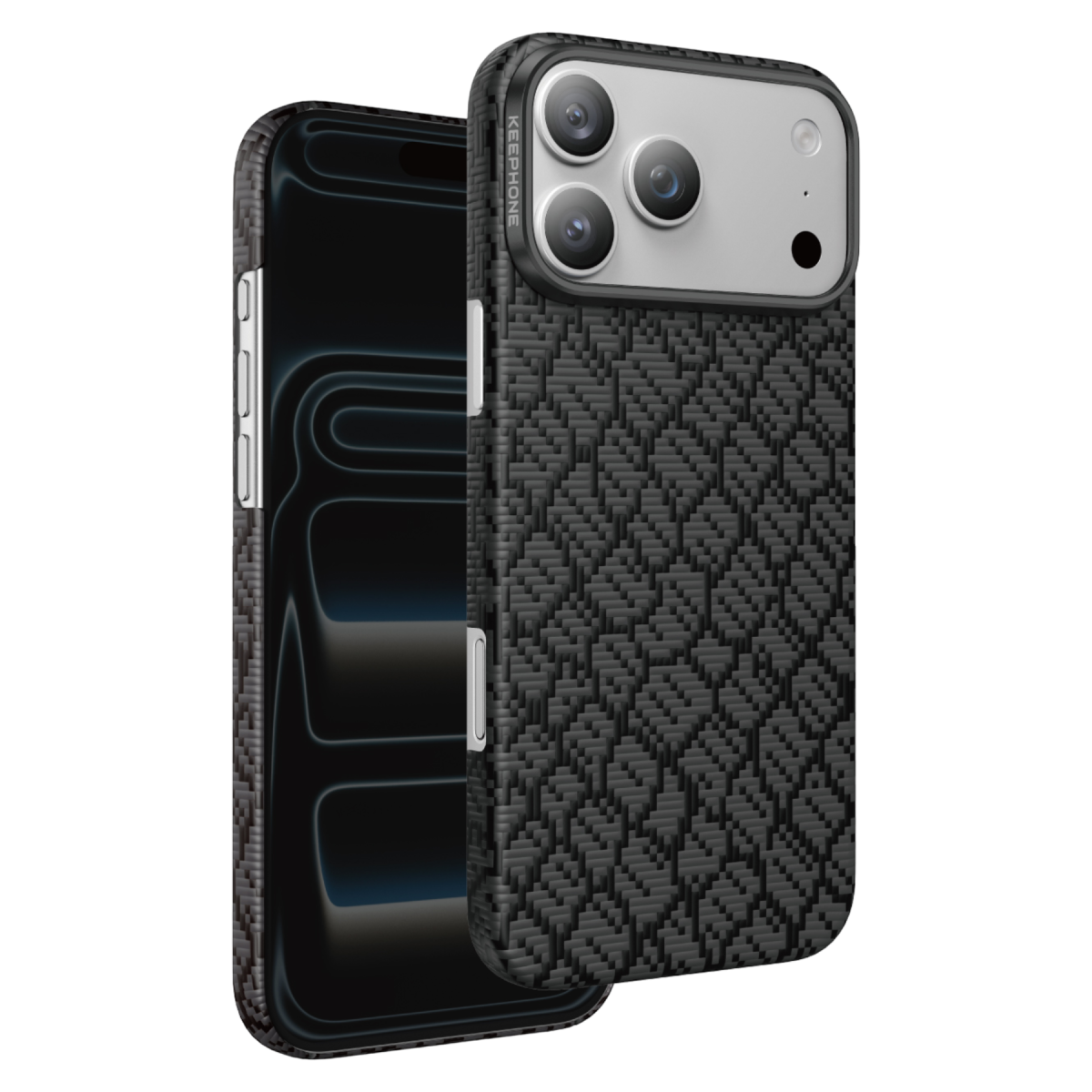 Keephone Apple iPhone 18 Pro/17 Pro Drakon Aramid Magsafe Kapak - Siyah 2