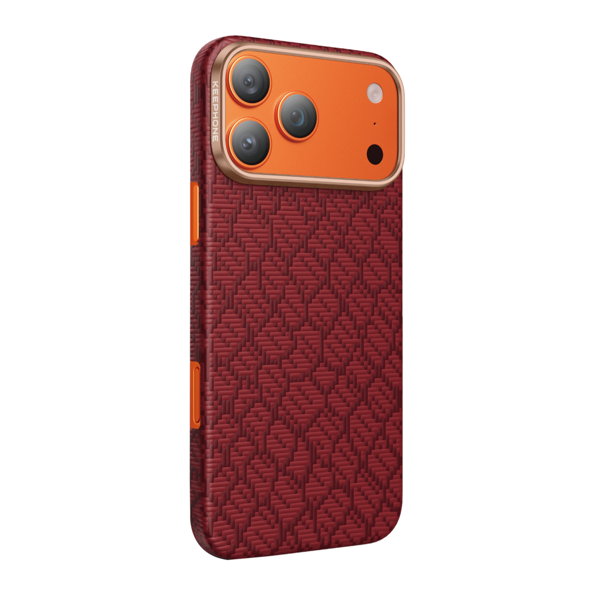 Keephone Apple iPhone 17 Pro Max Drakon Aramid Magsafe Kapak - Kırmızı
