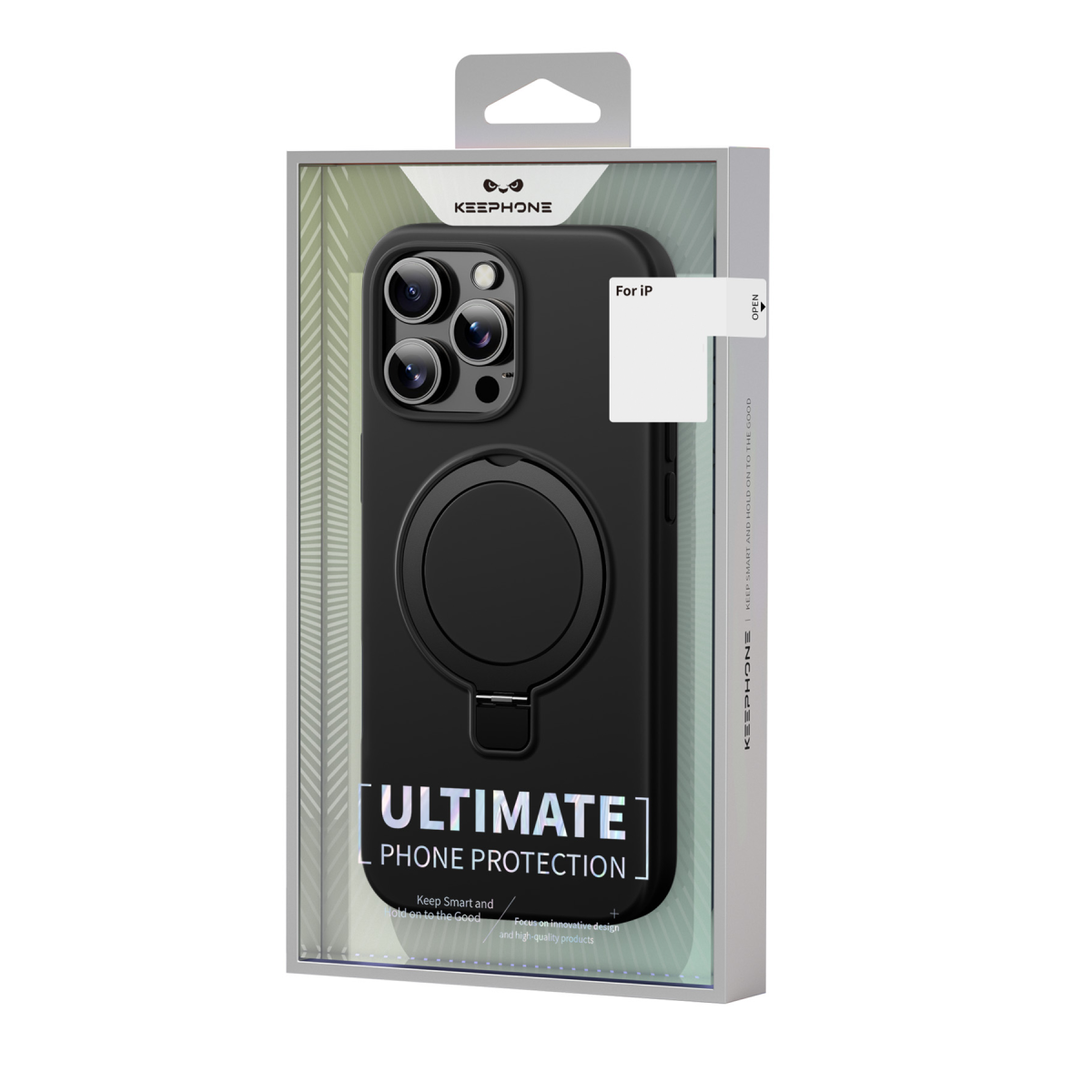 Keephone Apple iPhone 16 Pro Max Magi Pro Standlı Magsafe Kapak - Siyah