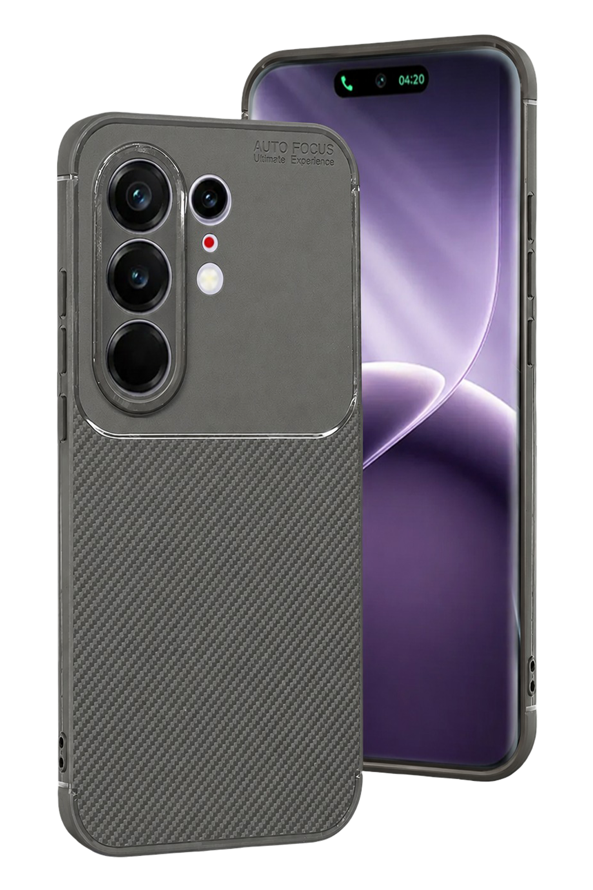 Newface Tecno Camon 50 Pro 5G Auto Focus Karbon Kapak - Gri