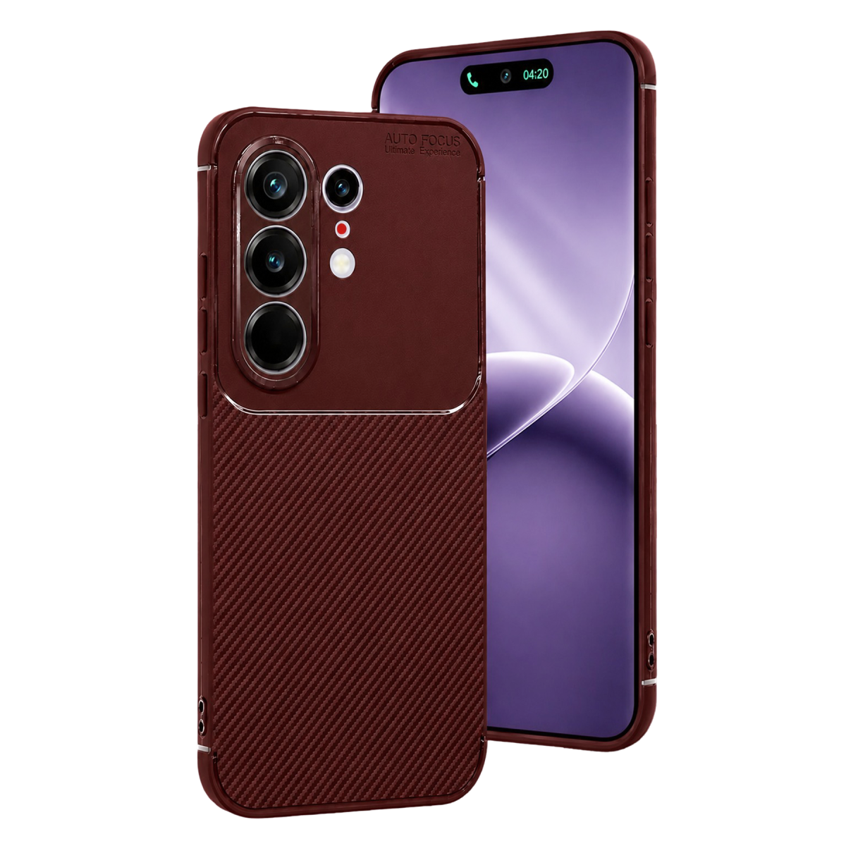 Newface Tecno Camon 50 Pro 5G Auto Focus Karbon Kapak - Bordo — görsel 9
