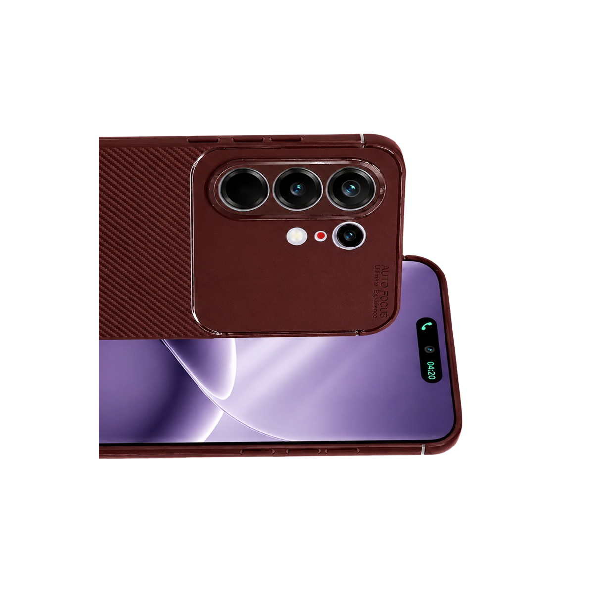 Newface Tecno Camon 50 Pro 5G Auto Focus Karbon Kapak - Bordo — görsel 10
