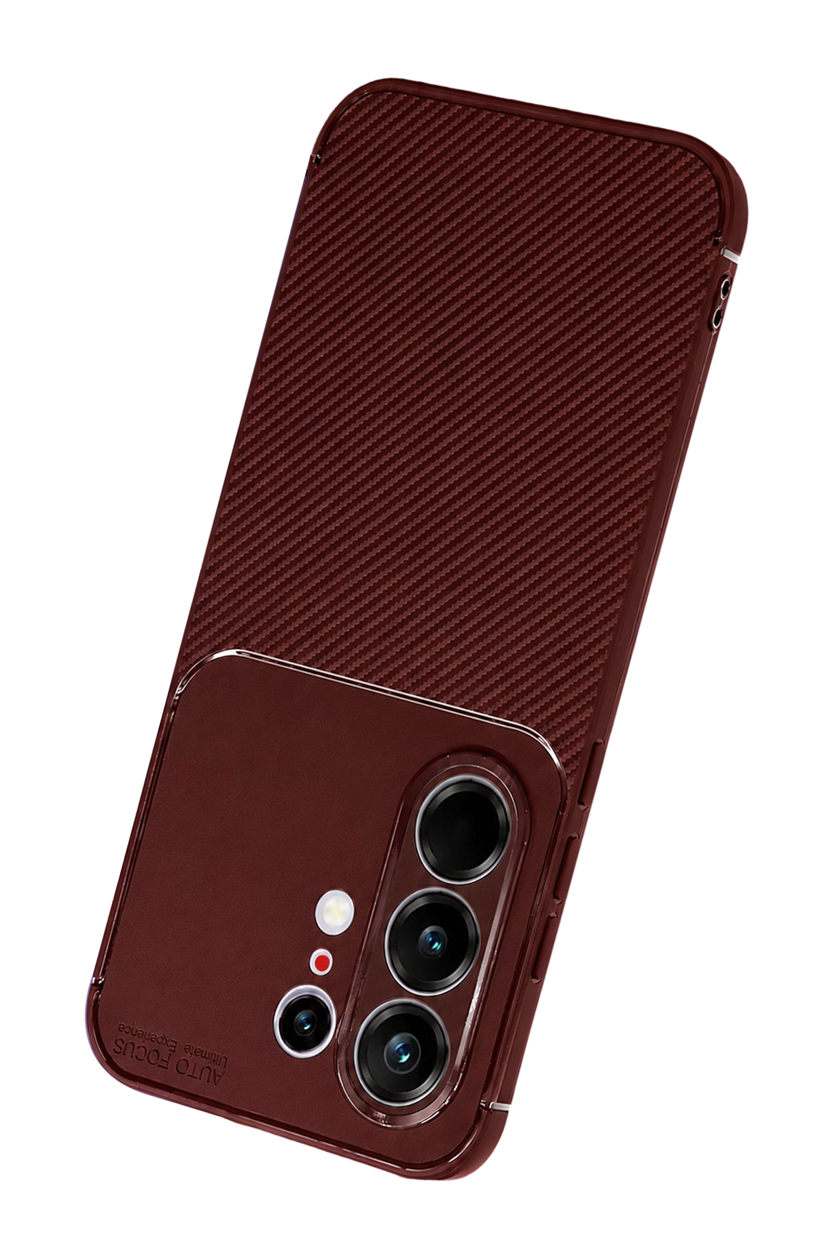 Newface Tecno Camon 50 Pro 5G Auto Focus Karbon Kapak - Bordo — görsel 4