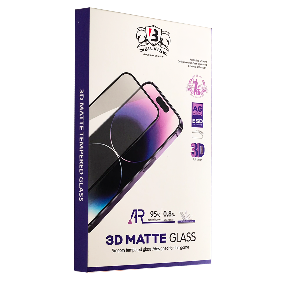 Newface Apple iPhone 16 Bilvis 3D Mat Cam Ekran Koruyucu — görsel 4