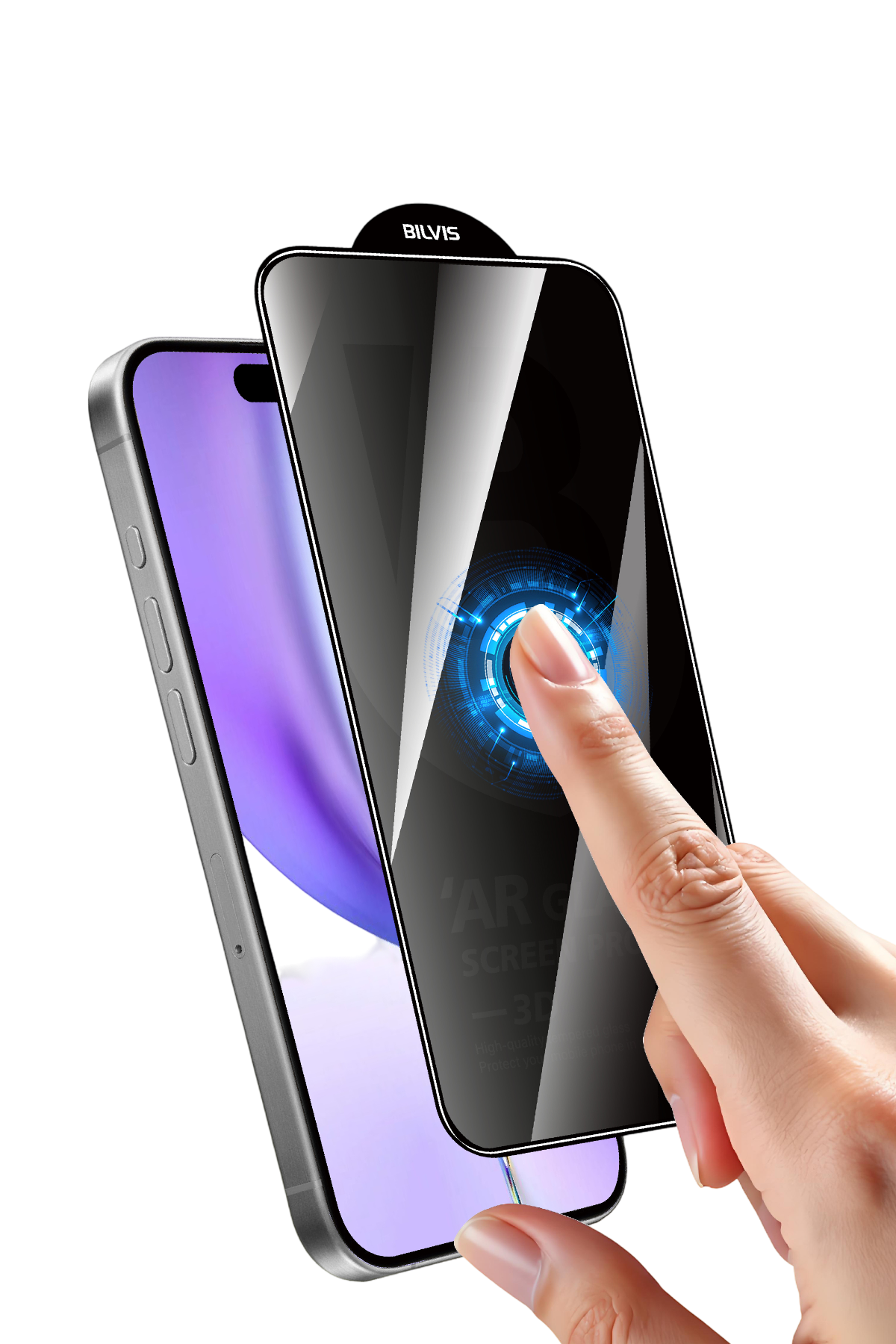 Newface Apple iPhone 17 Air Bilvis 5D Privacy Diamond Hayalet Cam Ekran Koruyucu — görsel 4