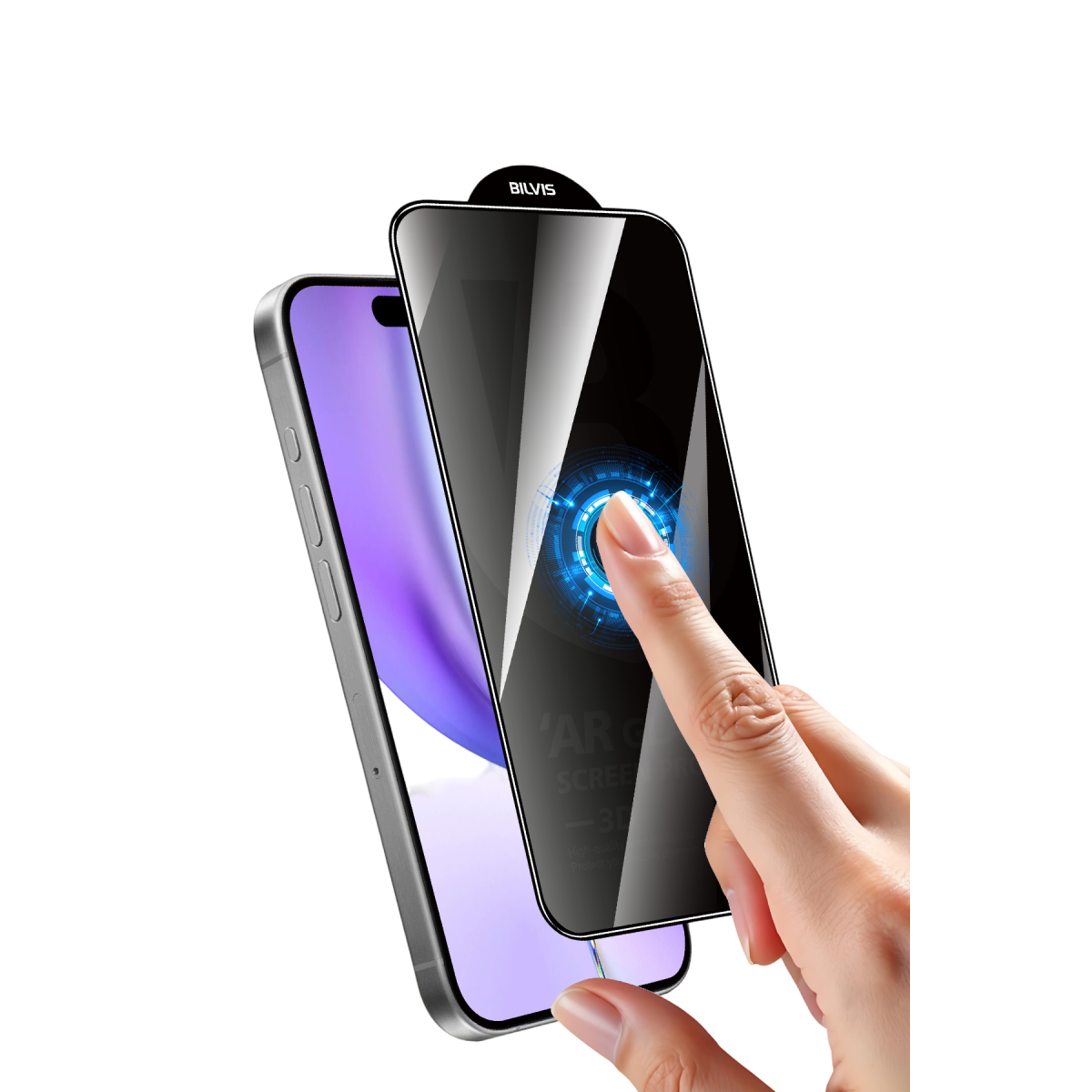 Newface Apple iPhone 17 Air Bilvis 5D Privacy Diamond Hayalet Cam Ekran Koruyucu — görsel 10