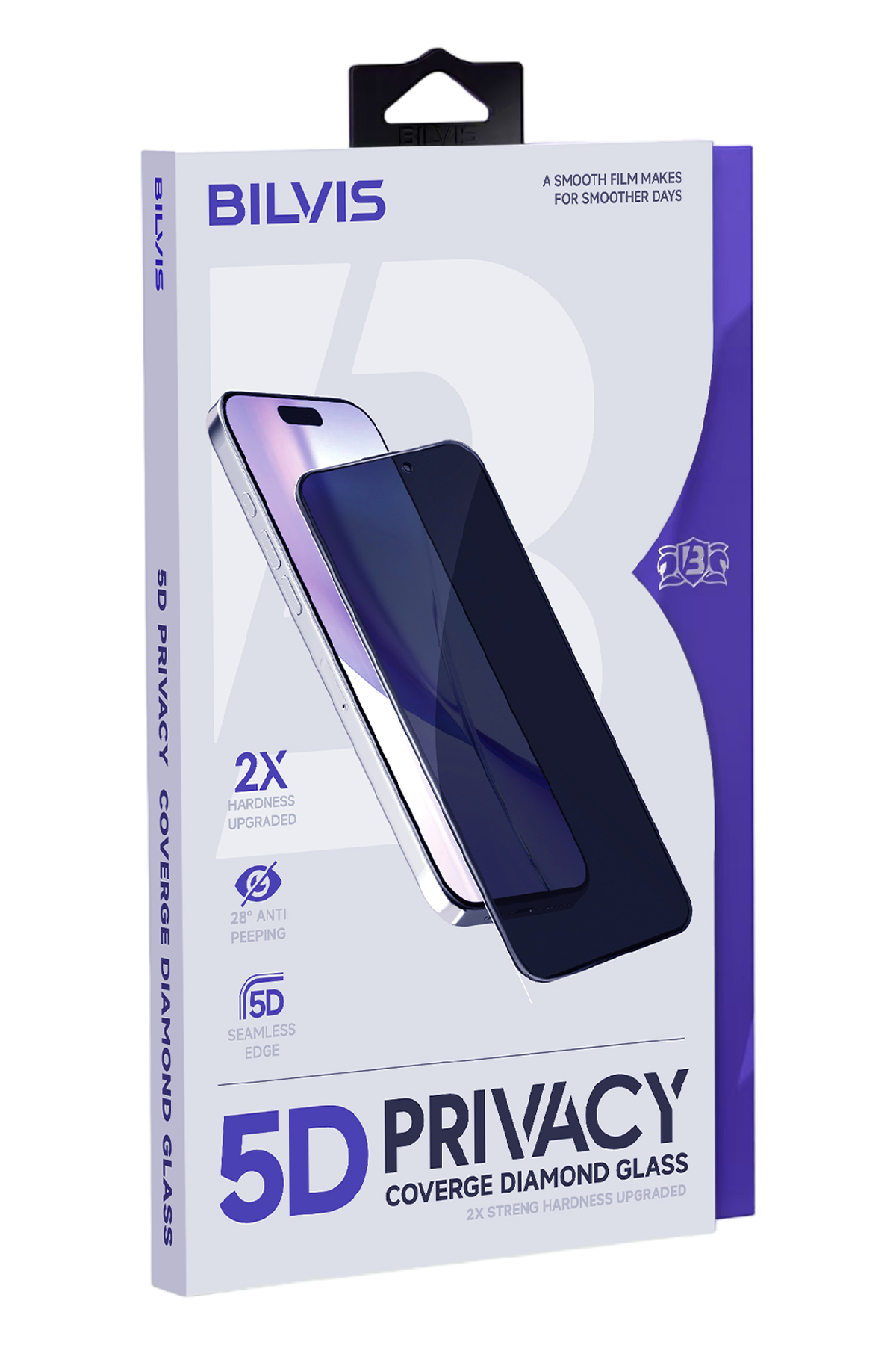 Newface Apple iPhone 16 5D Privacy Diamond Hayalet Cam Ekran Koruyucu