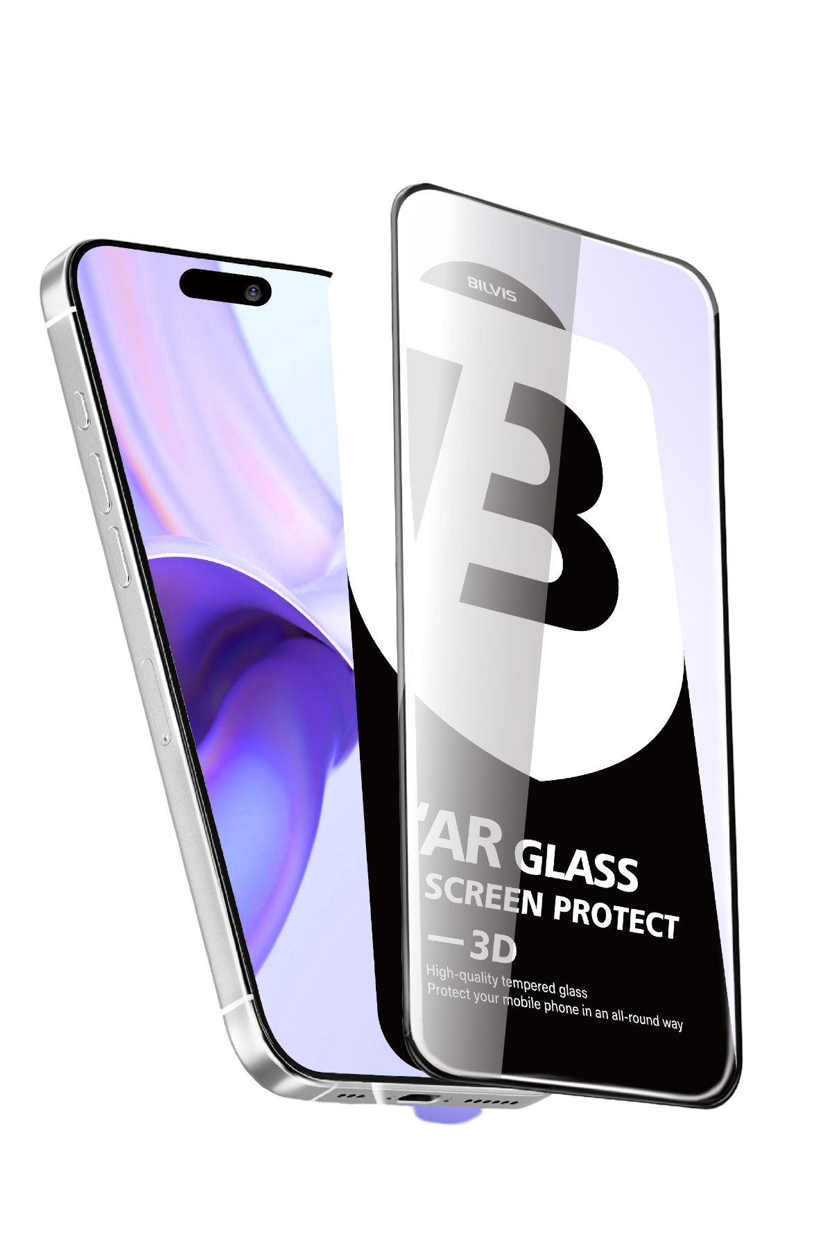 Newface Apple iPhone 15 Pro Max Bilvis 5D Super Clear Diamond Cam Ekran Koruyucu — görsel 2