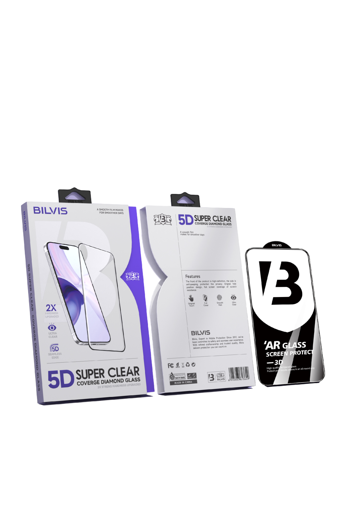 Newface Apple iPhone 15 Pro Max Bilvis 5D Super Clear Diamond Cam Ekran Koruyucu — görsel 6