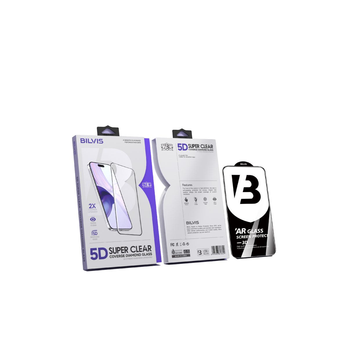 Newface Apple iPhone 15 Pro Max Bilvis 5D Super Clear Diamond Cam Ekran Koruyucu — görsel 12