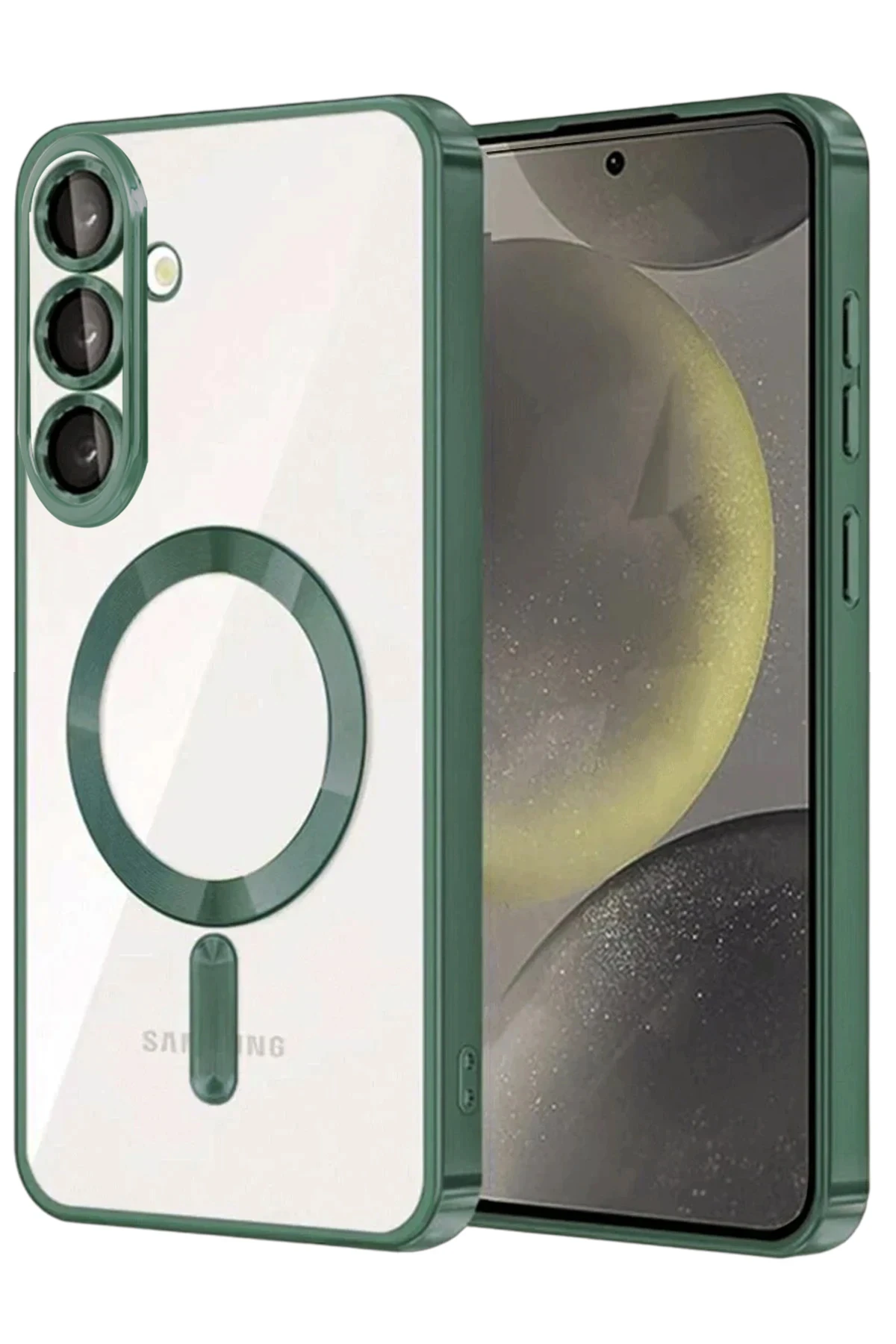 Newface Samsung Galaxy A27 5G Kross Magneticsafe Kapak - Koyu Yeşil