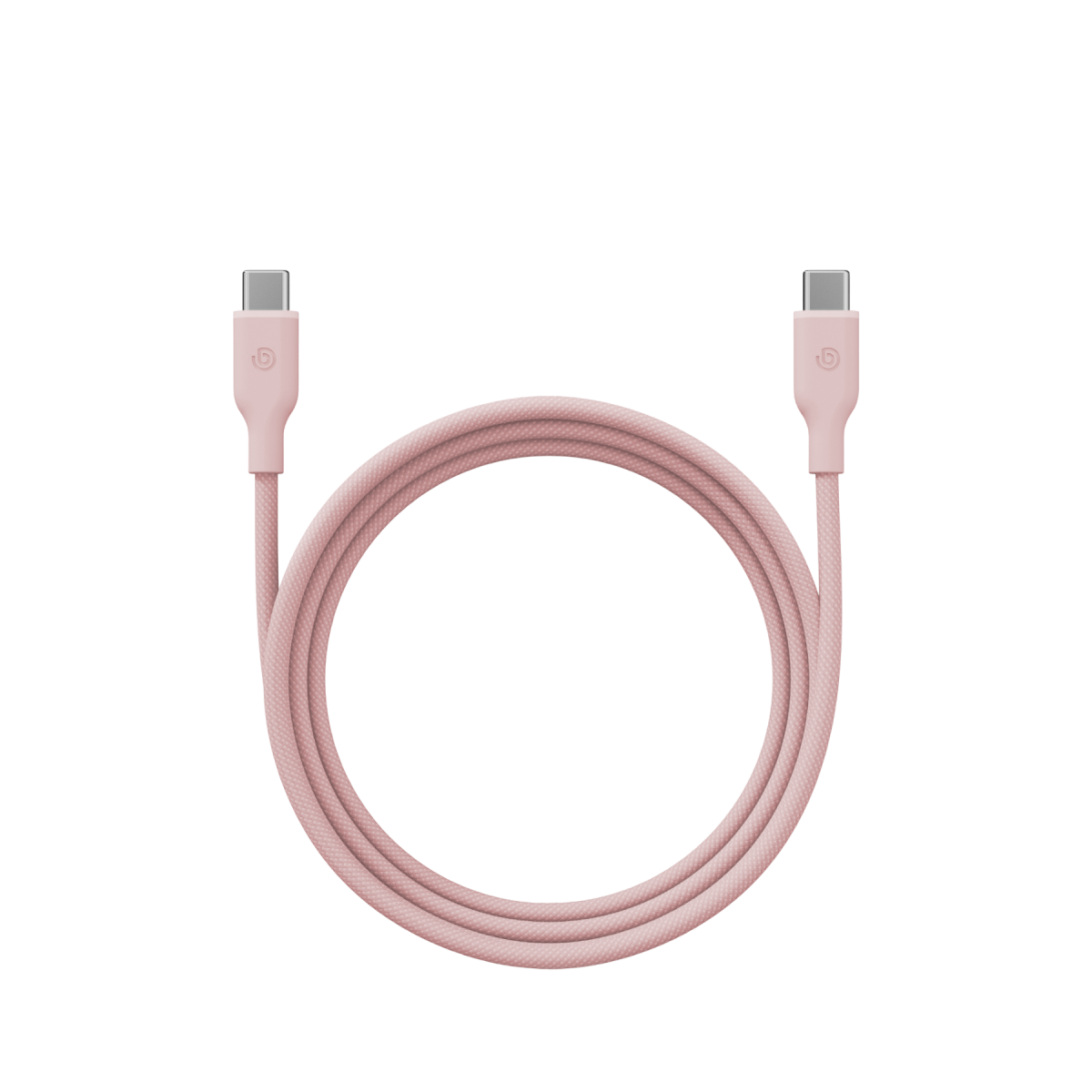 Energea X Bazic GoCharge Weave 1.5M 60W Type-C to Type-C Hızlı Şarj Data Kablosu - Pembe