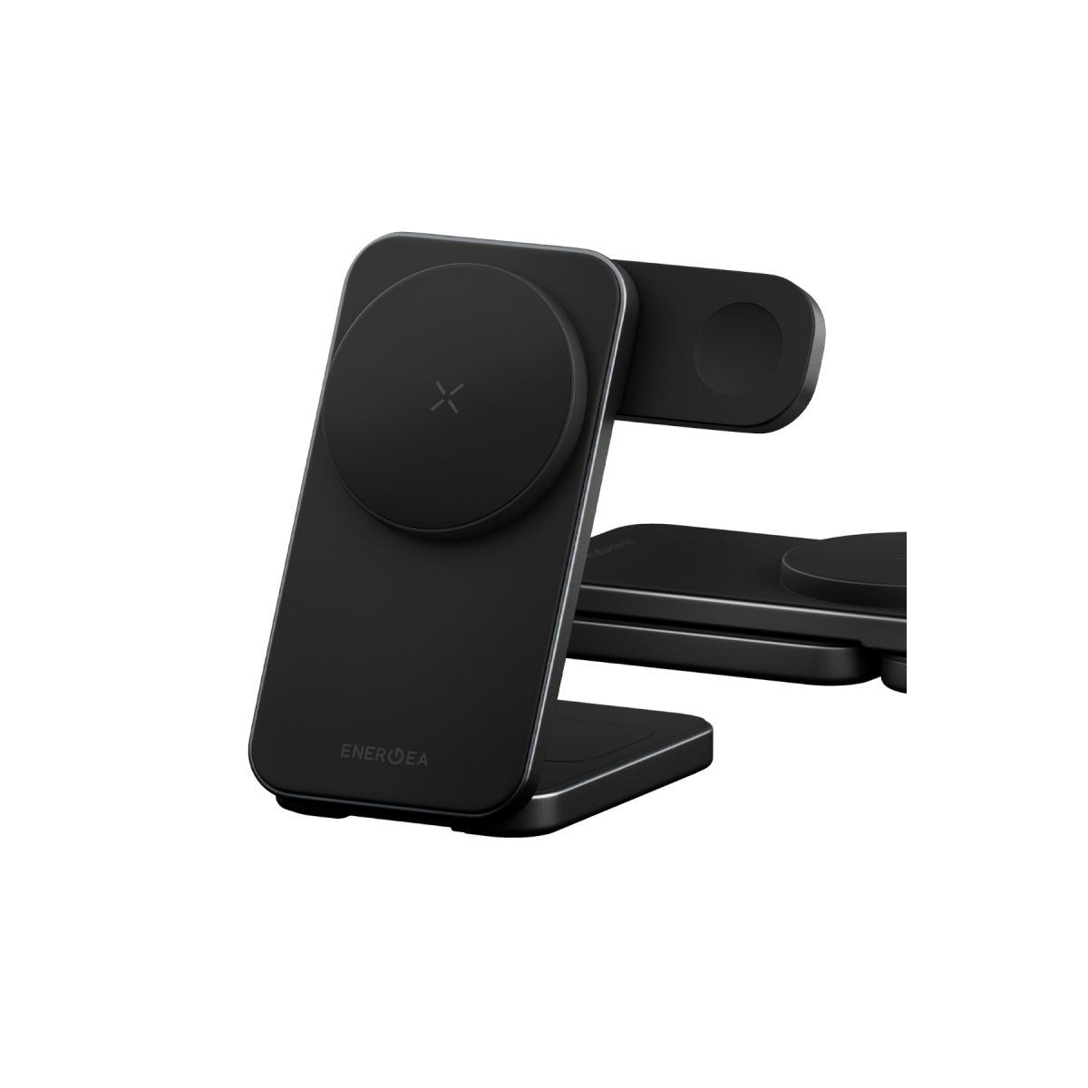 Energea MagTrio 2 3in1 Katlanabilir 25W Telefon Saat Airpods Masaüstü Hızlı Şarj Standı - Siyah