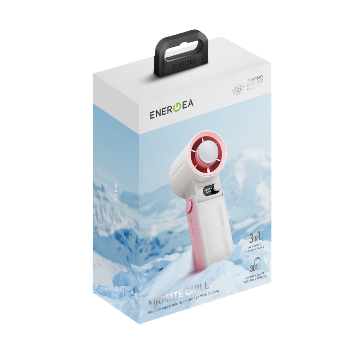 Energea Airmate Chill 6000mAh Şarjlı El Fanı - Pembe