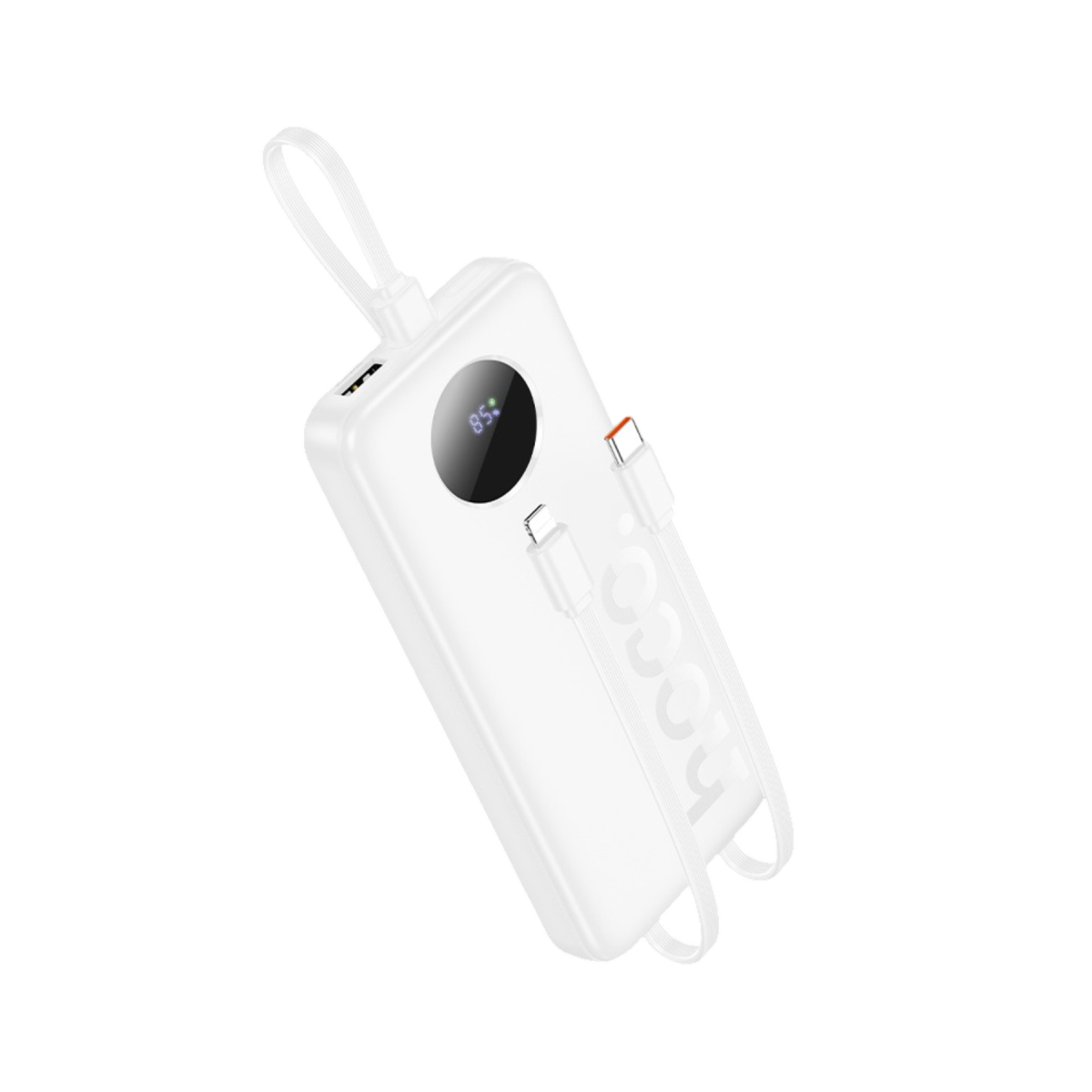 Hoco. J132 Sabio 10.000mAh PD20W Dahili 3 Kablolu Hızlı Şarj Powerbank - Beyaz