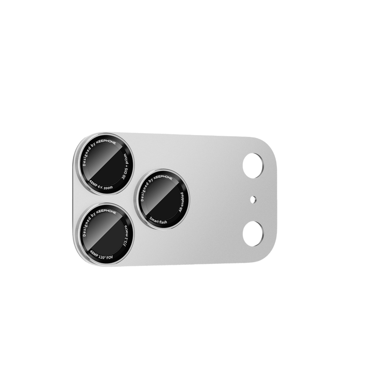 Keephone Apple iPhone 17 Pro Max Axion Kamera Lens Koruyucu - Gümüş